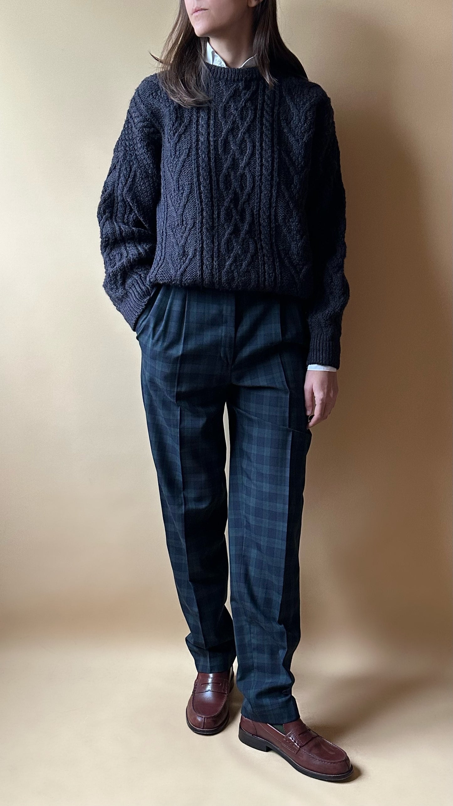 Vintage Mélange Blue Woolen Sweater