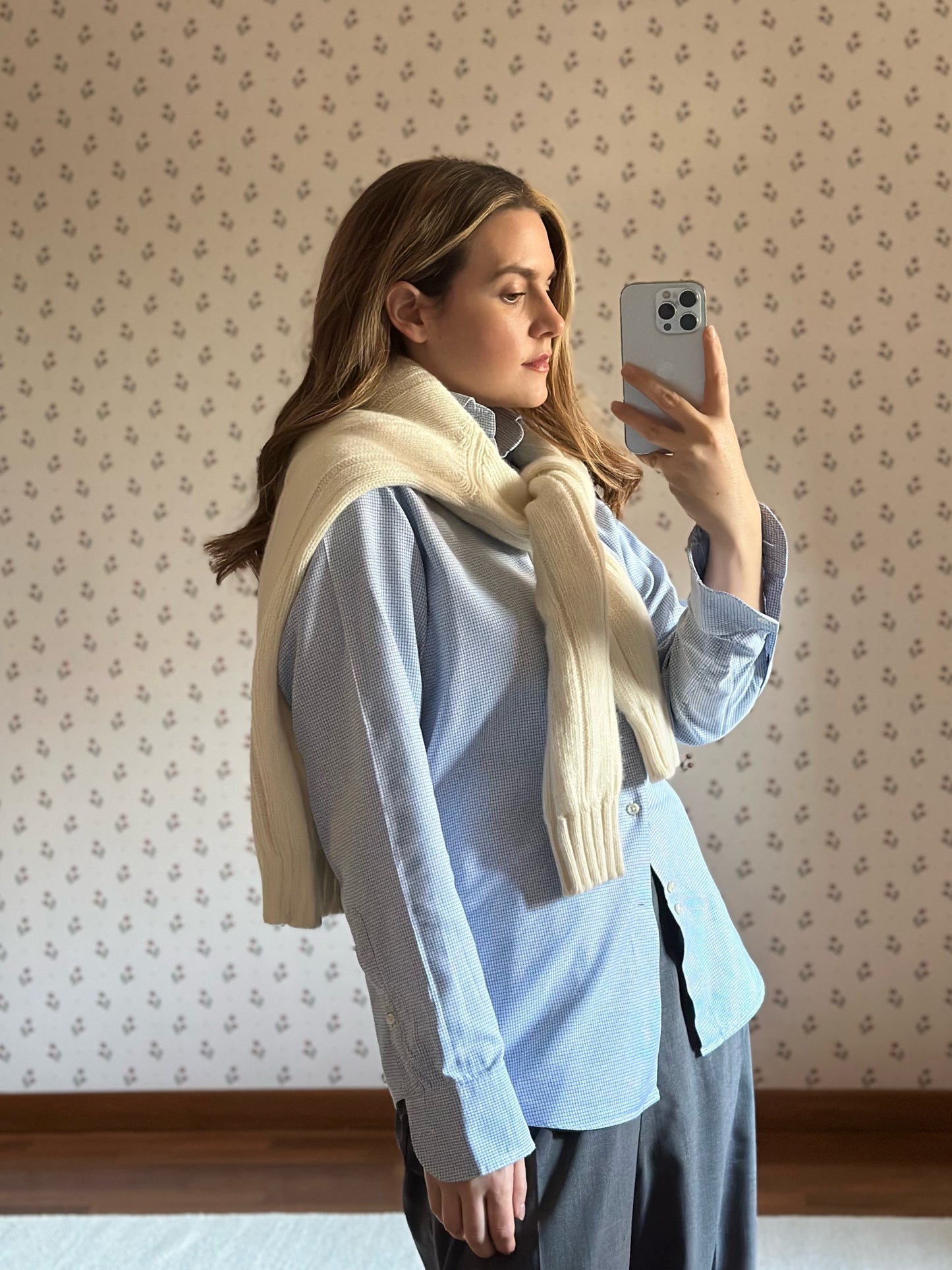 Vintage Wool & Angora Milk White Maxi Cardigan