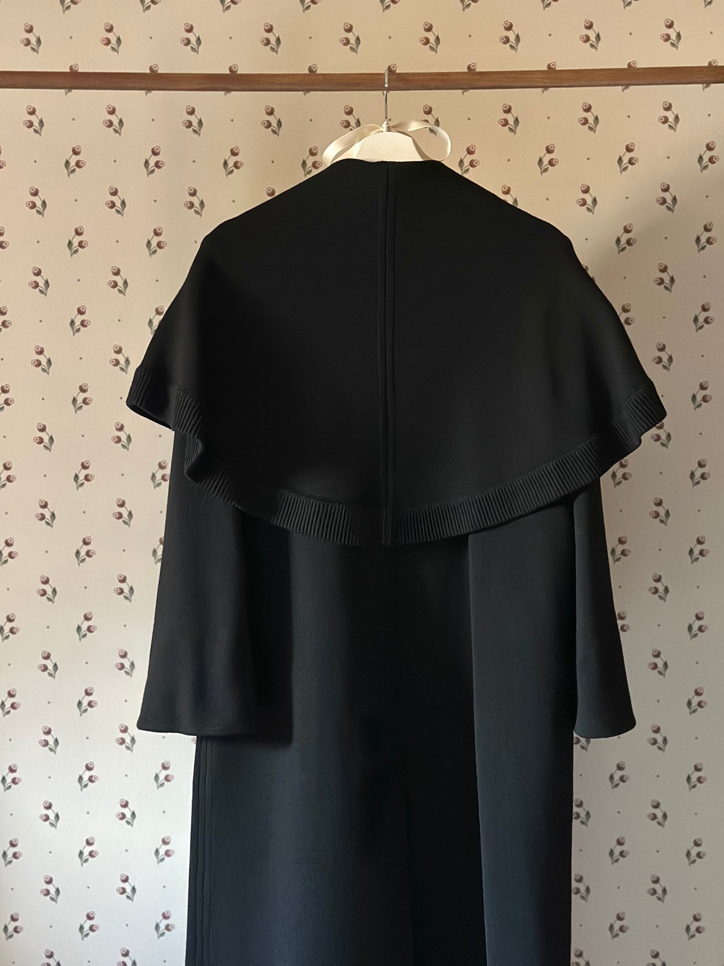 Vintage Black Cape Coat