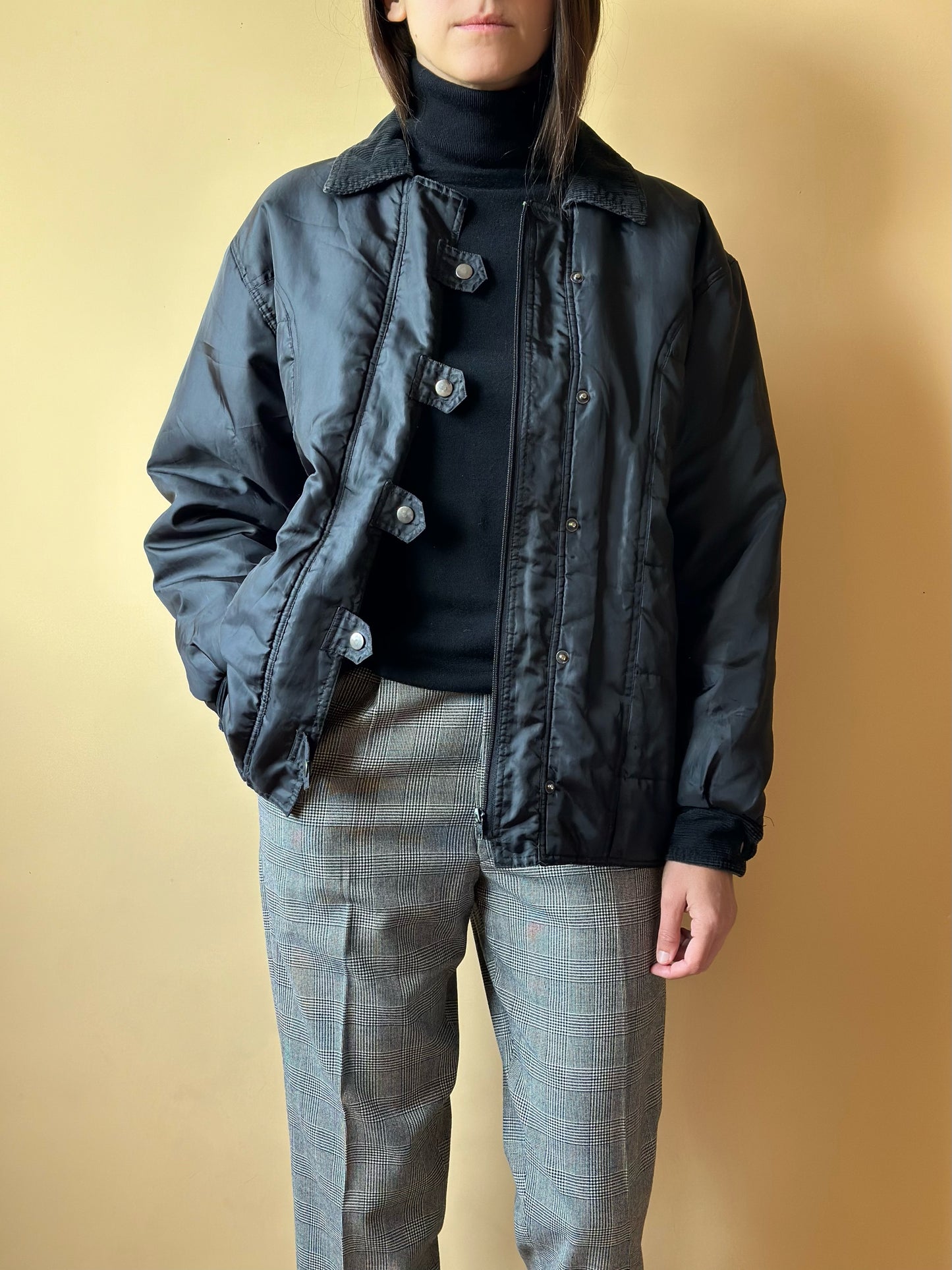 Vintage Black Bomber Jacket