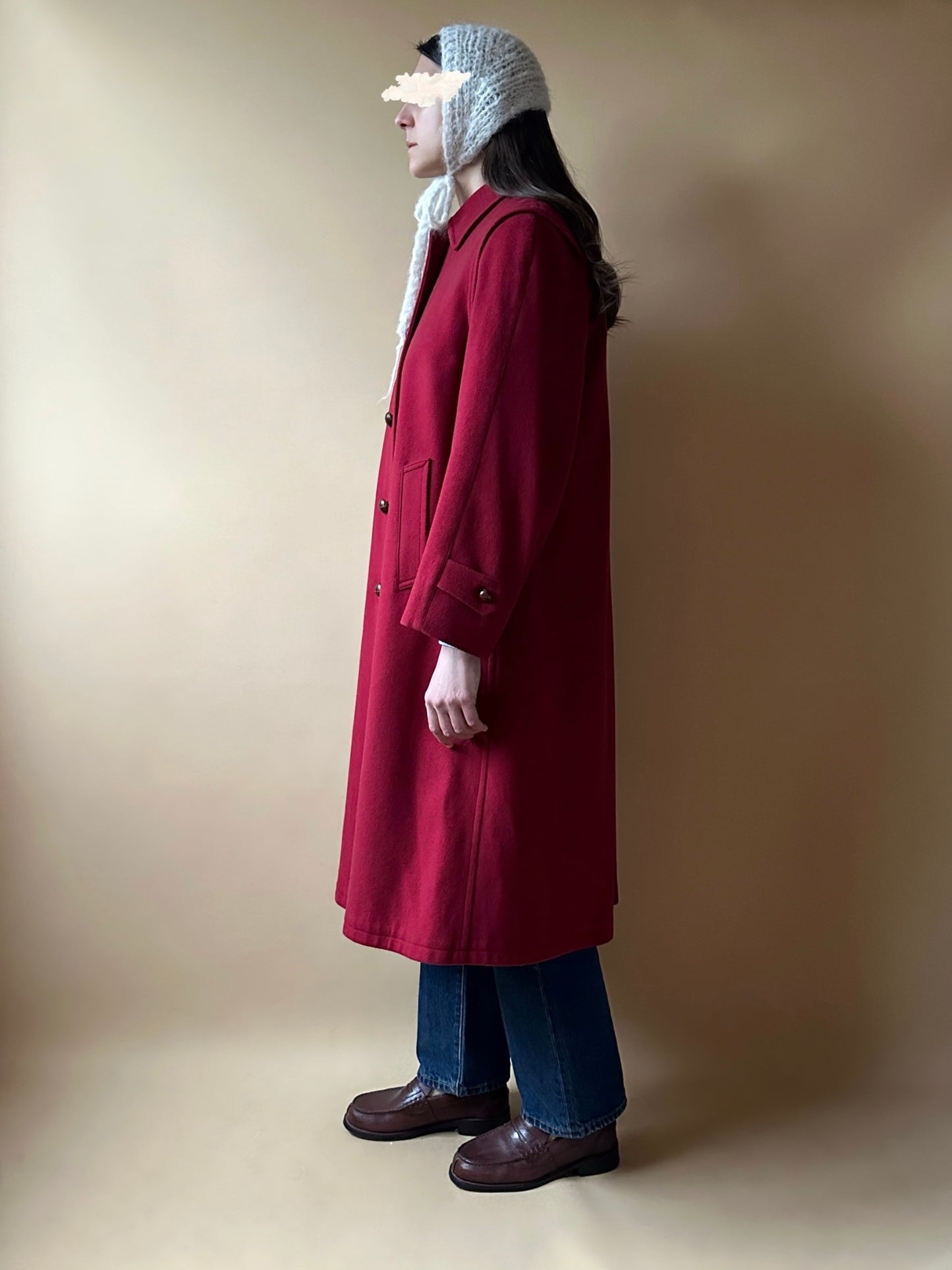 Vintage Red Loden Coat