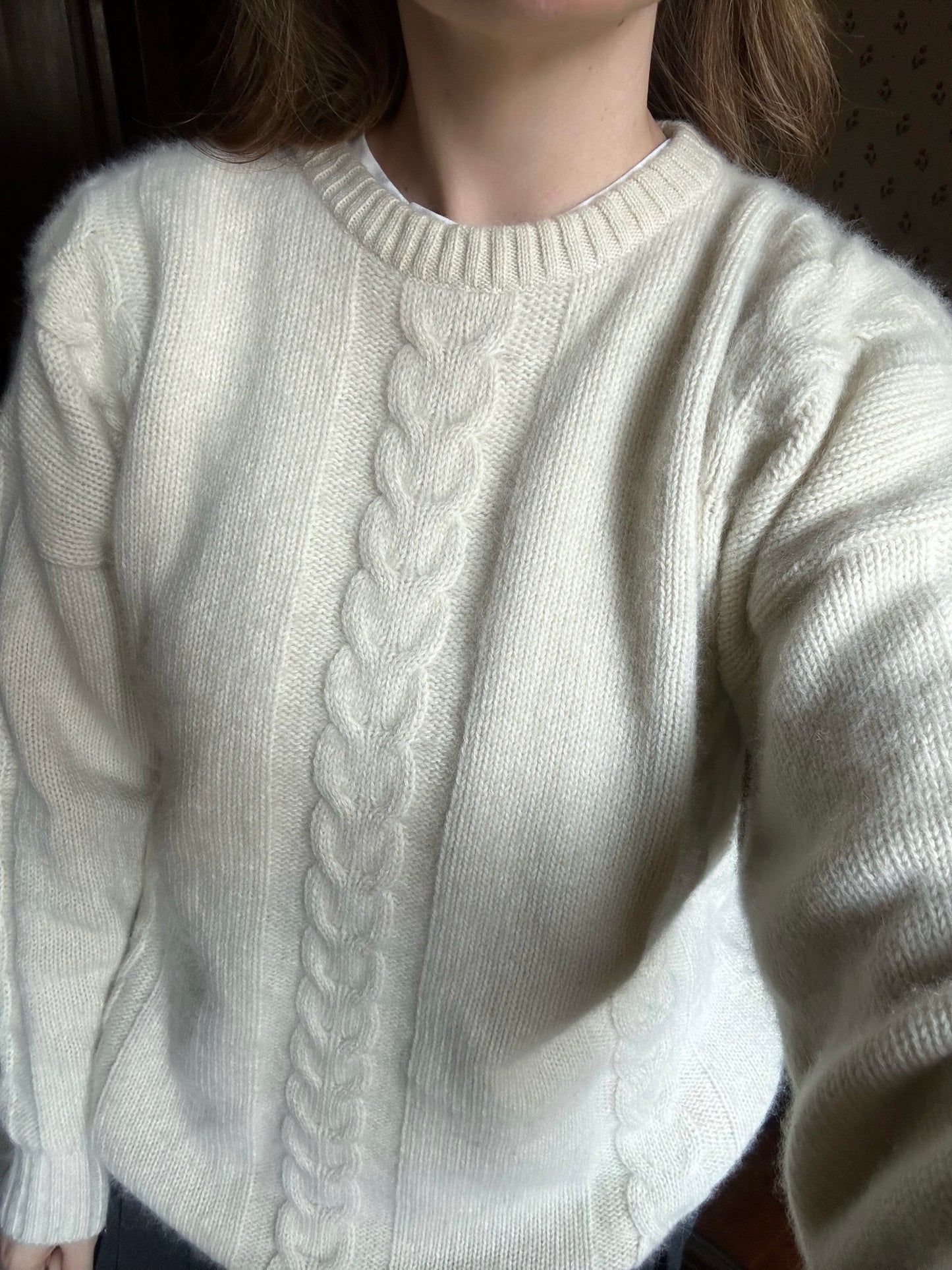 Lambswool & Angora Milk White Sweater