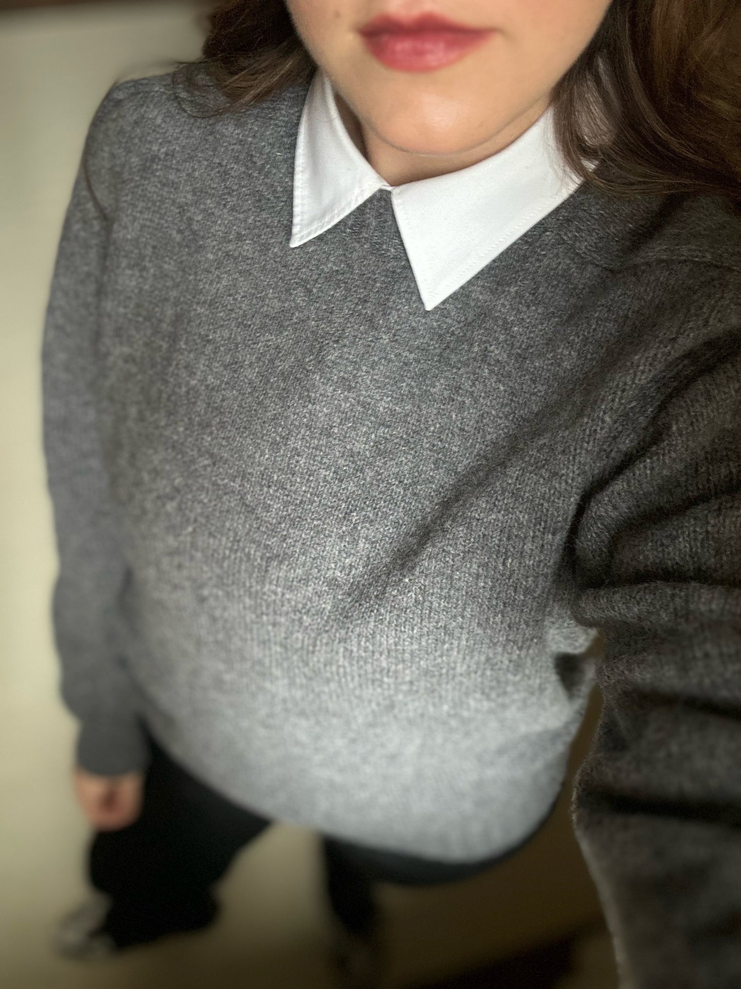 Shetland Wool Gray Sweater