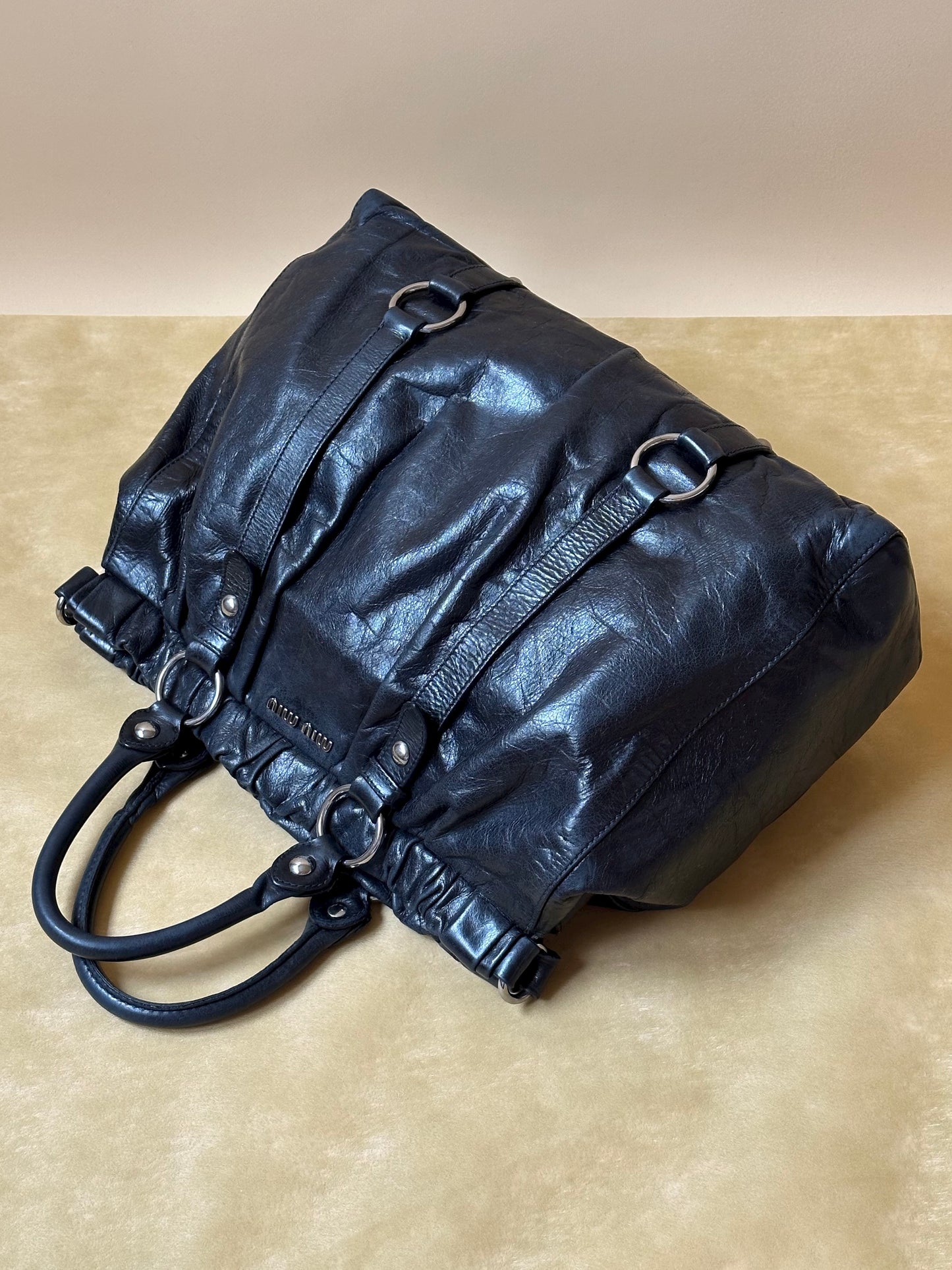 Miu Miu Vitello Lux Shopping Tote