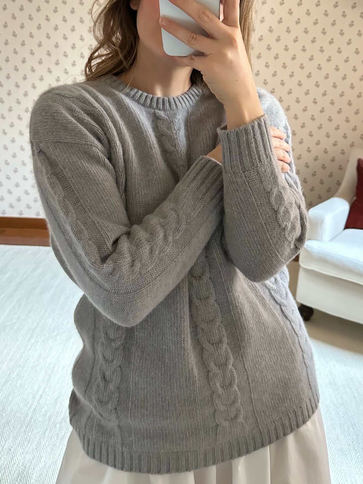 Lambswool & Angora Powder Blue Sweater