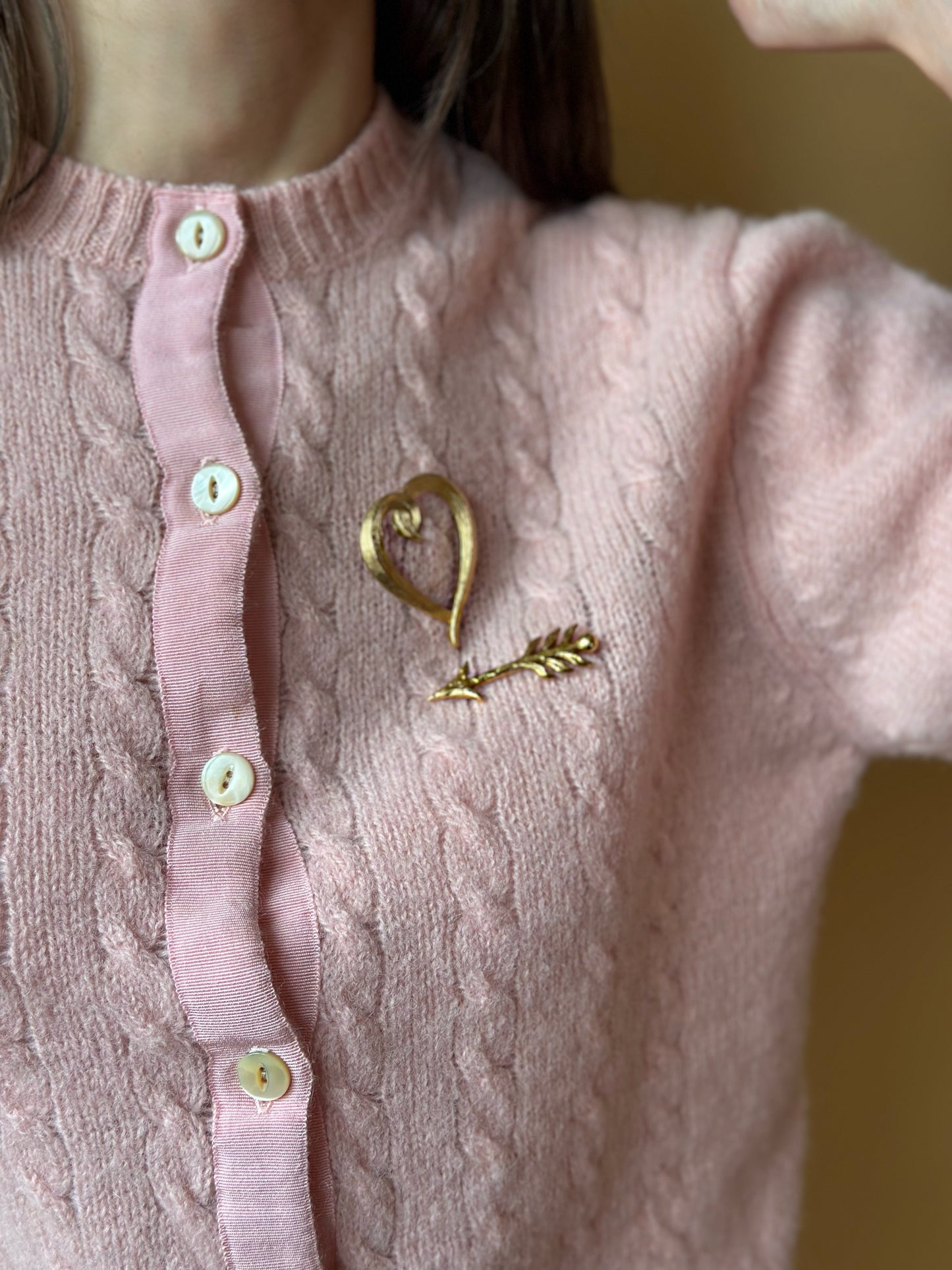 Vintage Heart-Shaped Jacques Esterel Paris Brooch
