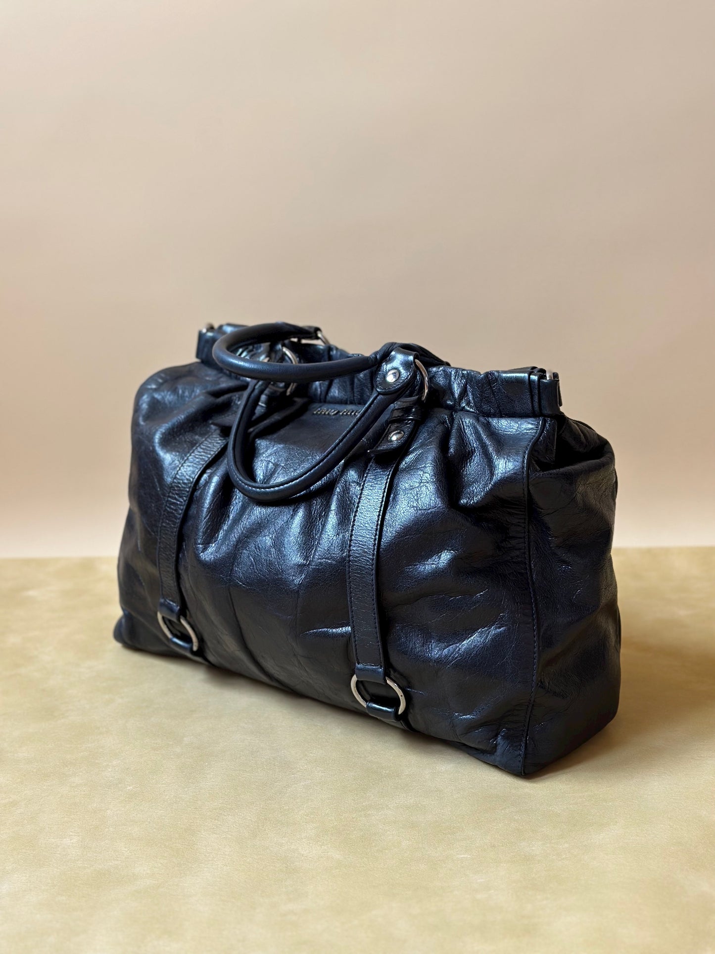 Miu Miu Vitello Lux Shopping Tote