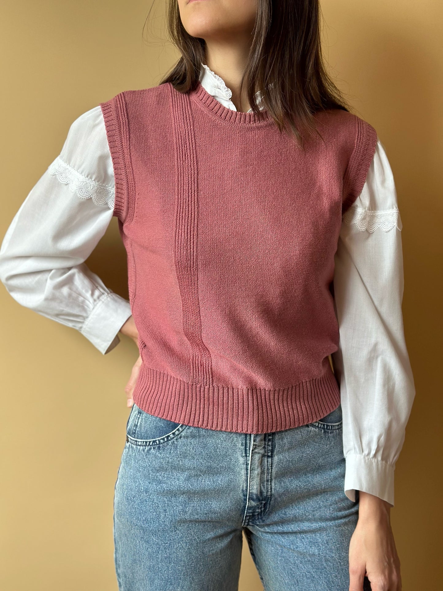 Vintage Christian Dior Dust Pink Vest