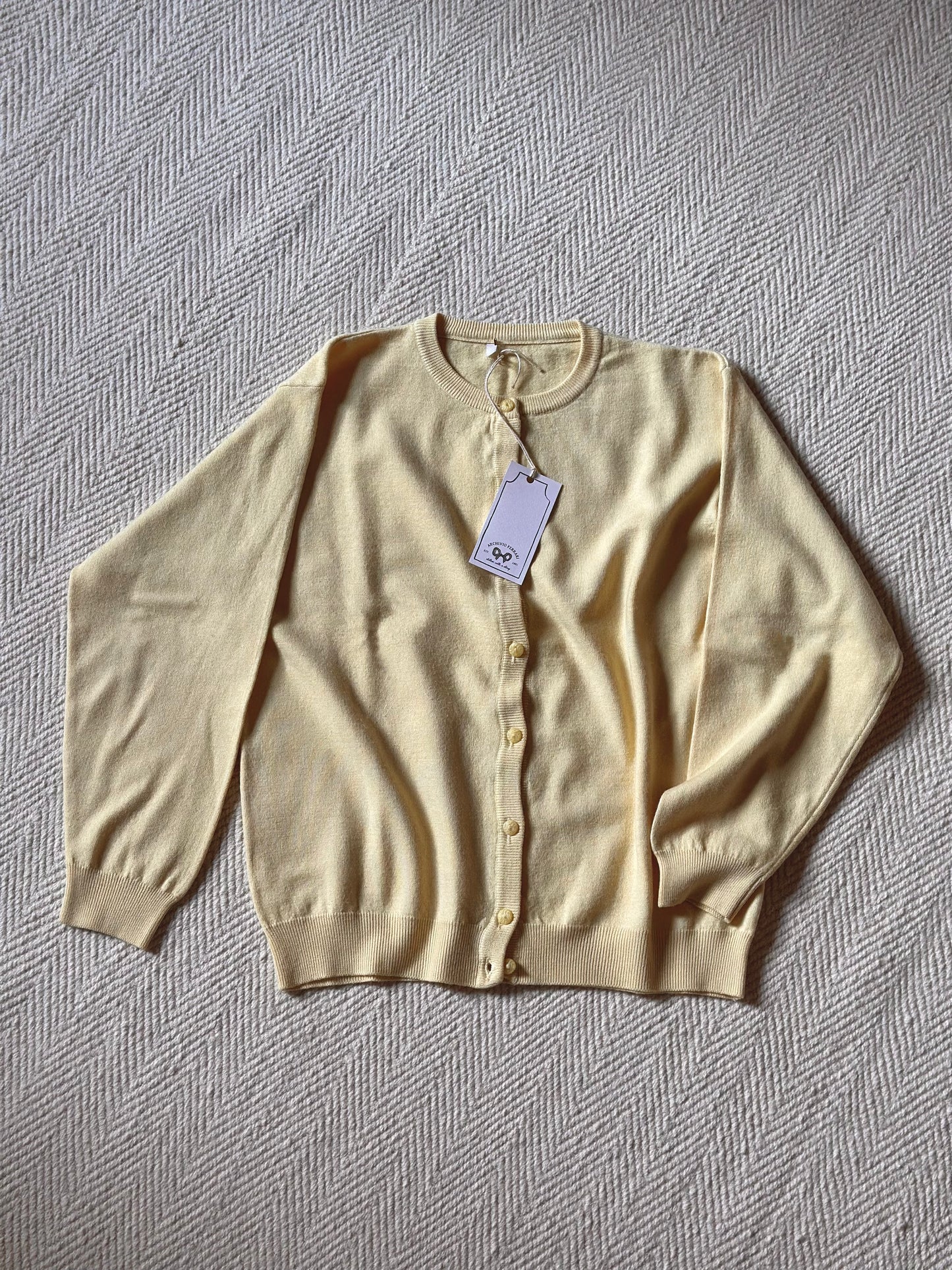 Butter Yellow Wool Cardigan