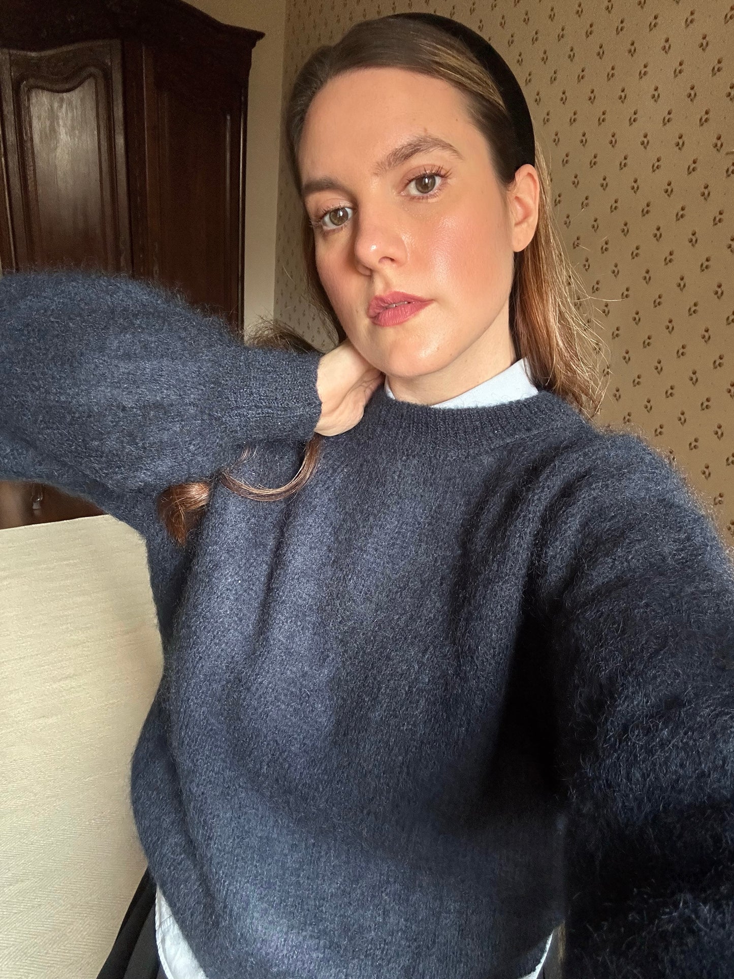 Mohair Navy Blue Sweater