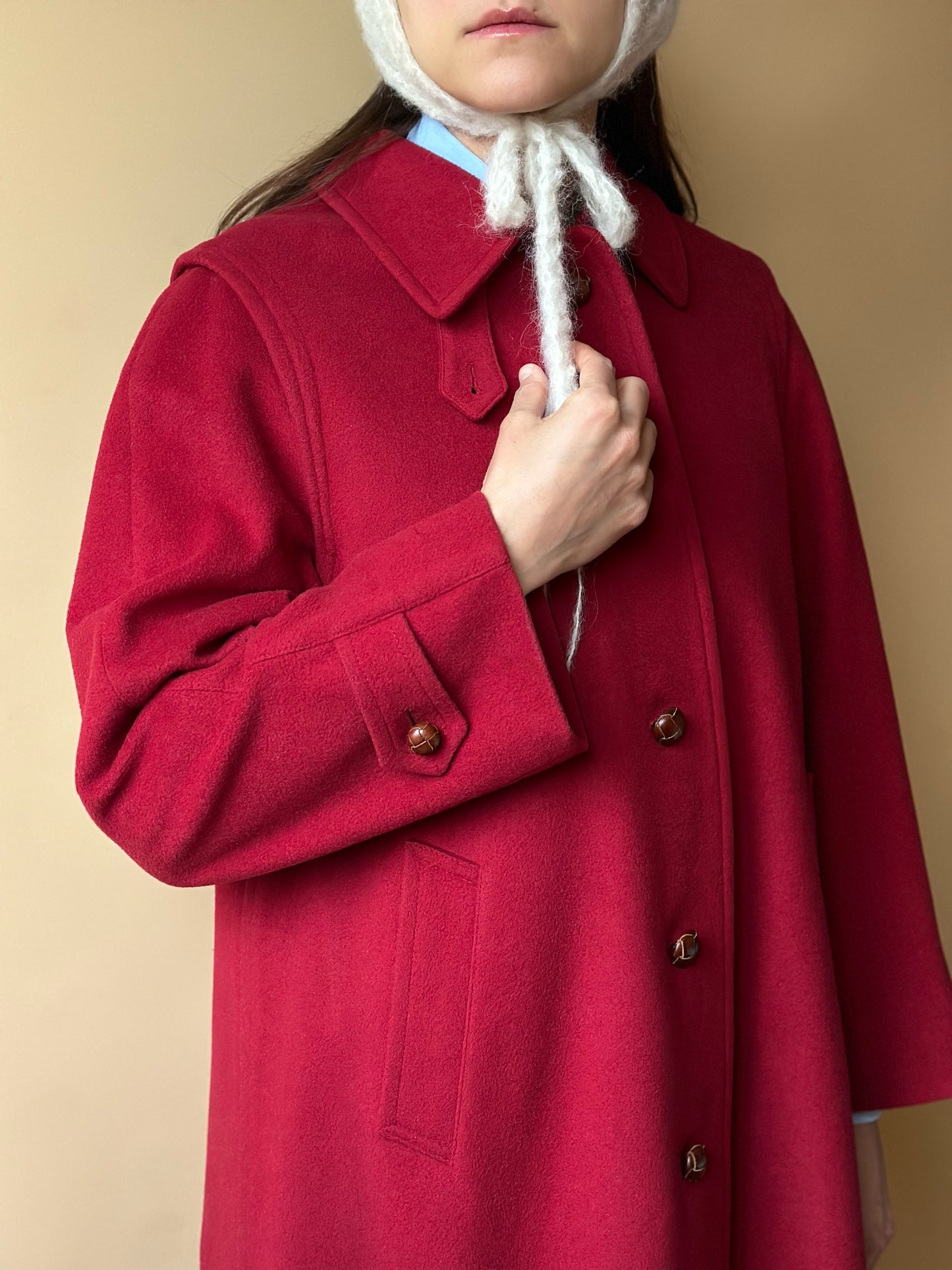 Vintage Red Loden Coat