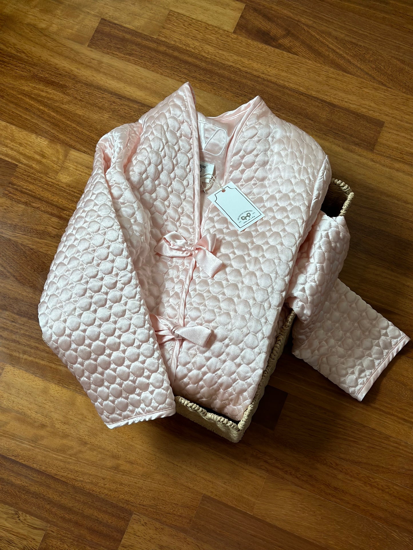 Vintage Valentino Quilted Pink Dressing Gown