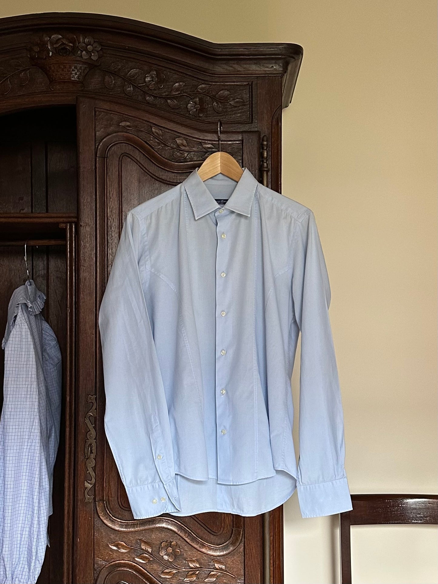 Vintage Light Blue Cotton Shirt