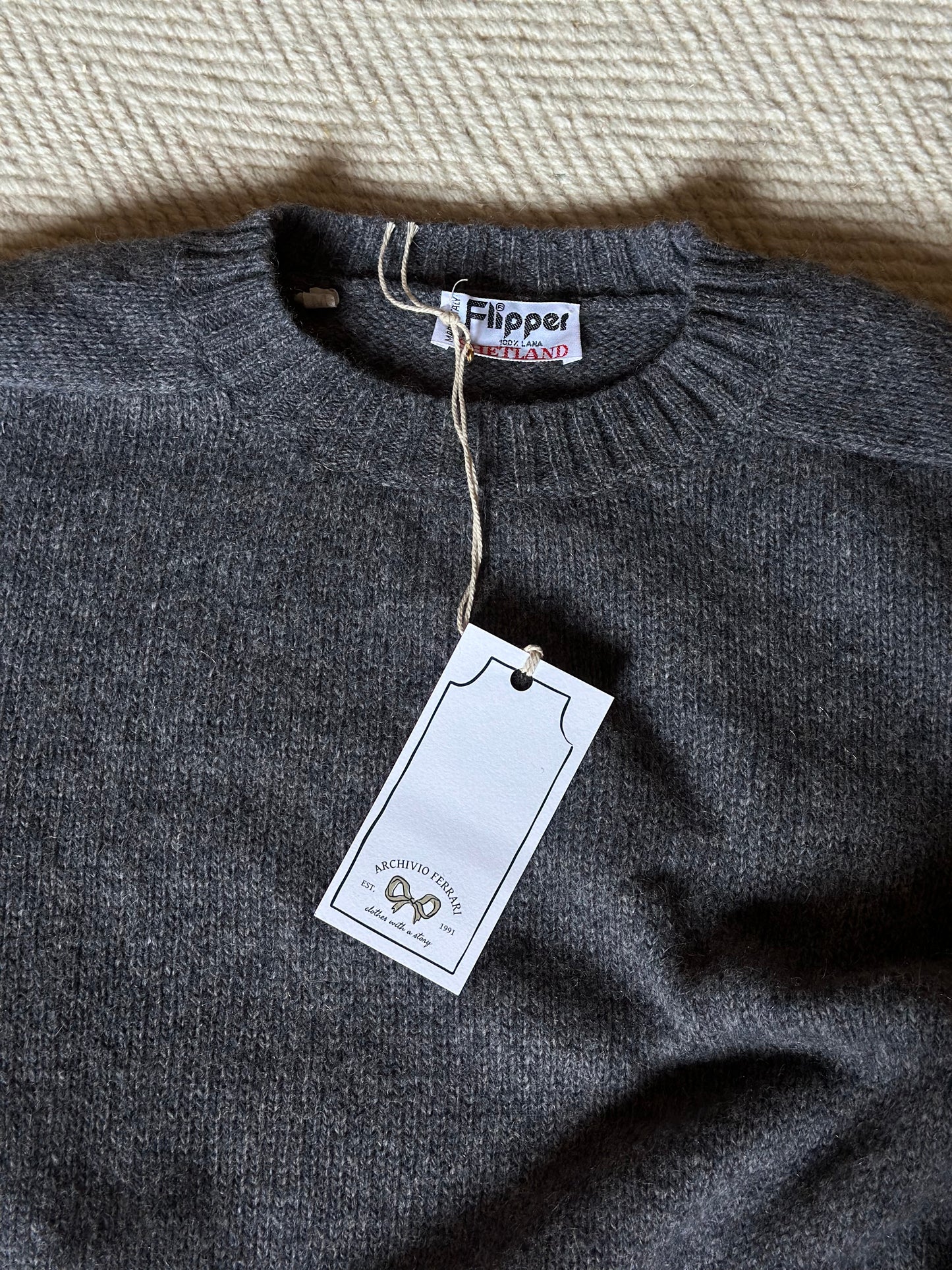 Shetland Wool Gray Sweater