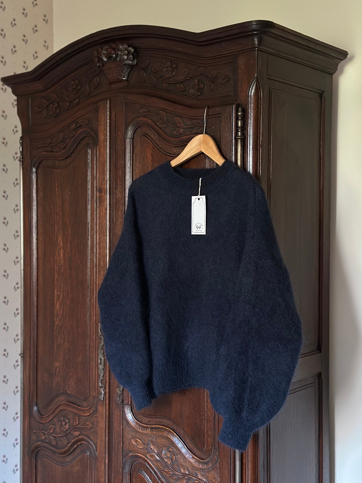 Mohair Navy Blue Sweater