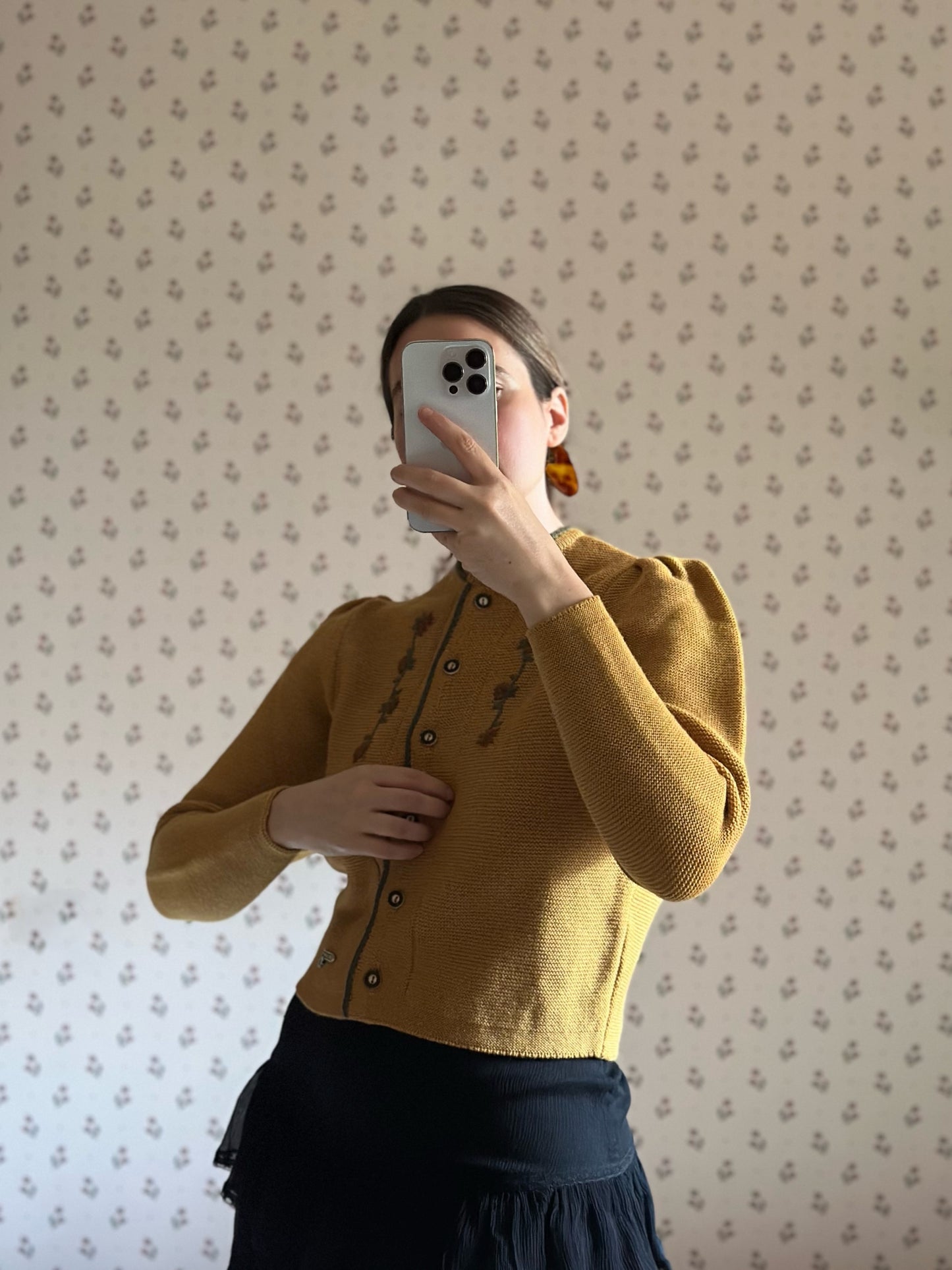 Austrian Yellow Wool Cardigan