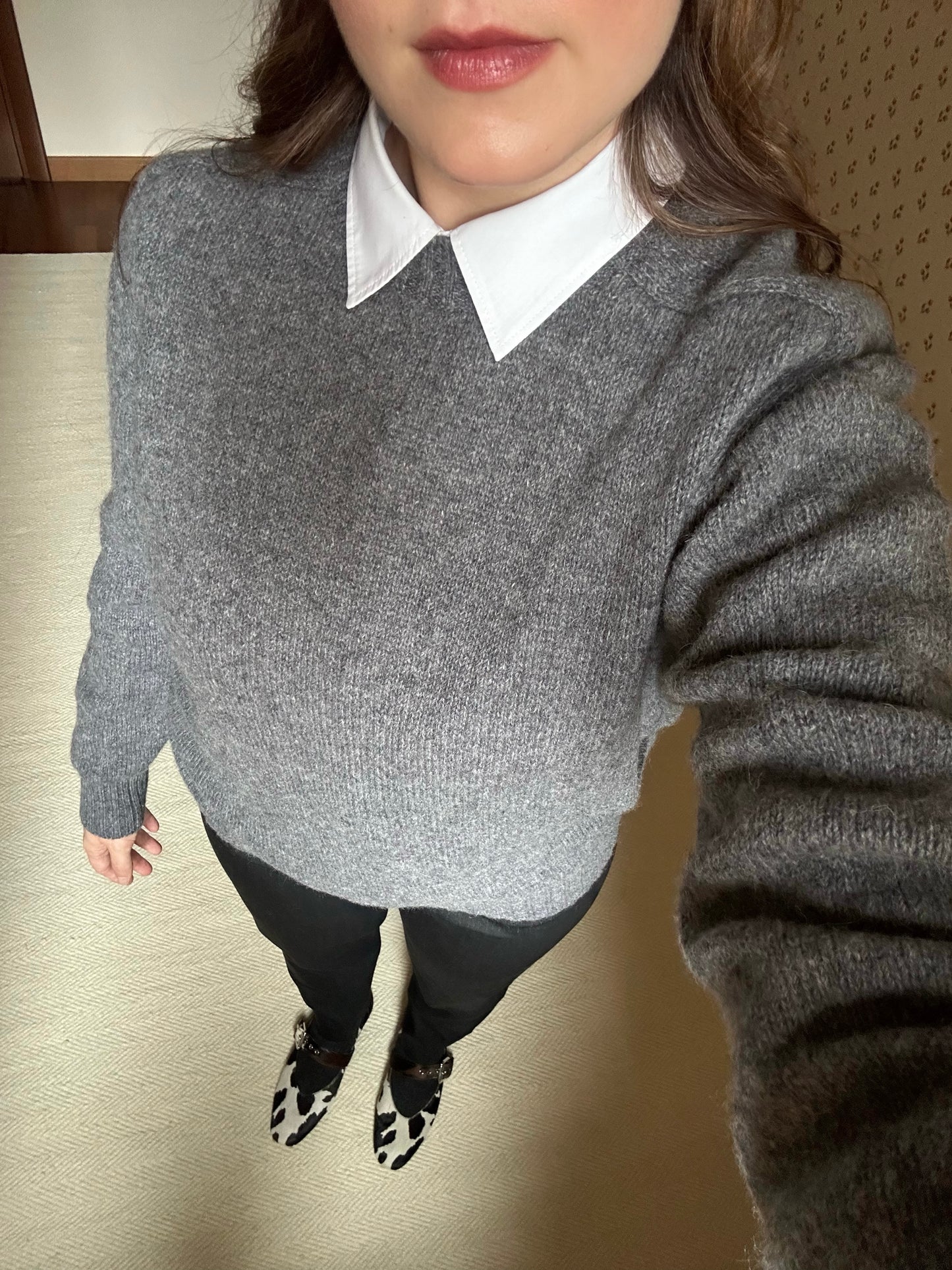 Shetland Wool Gray Sweater