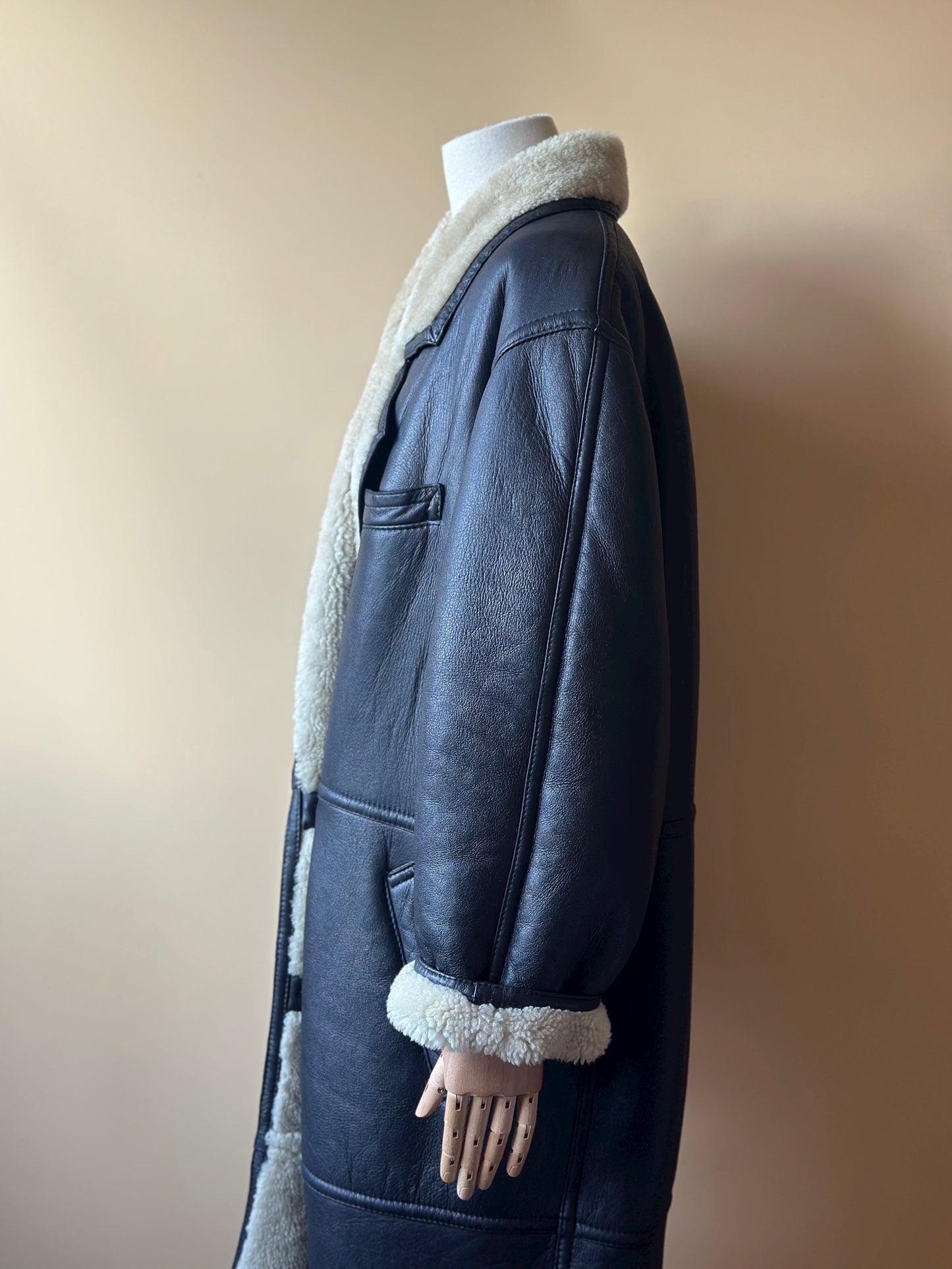 Vintage Max Mara Long Shearling Coat