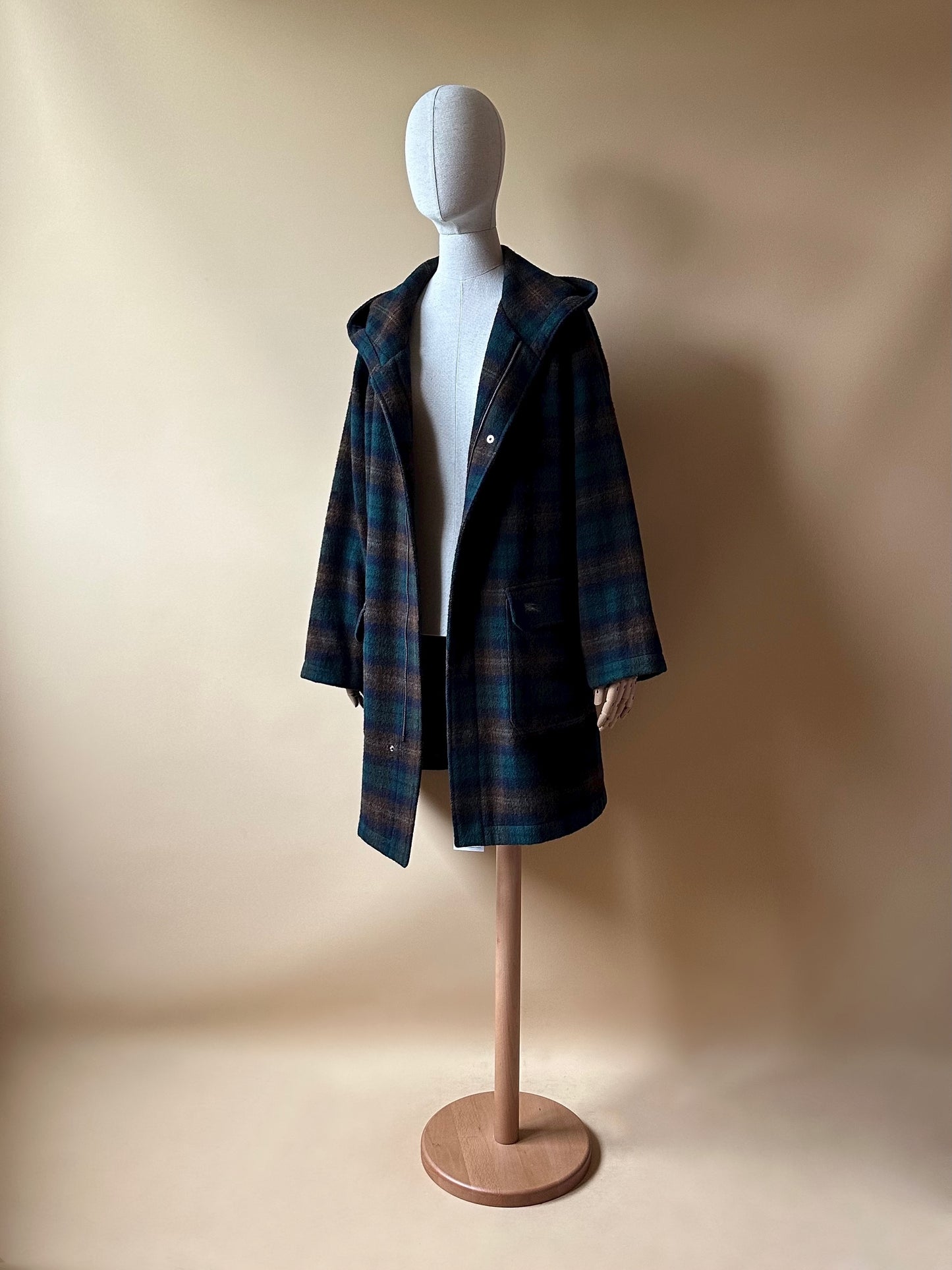 Vintage Burberry Checkered Woolen Coat