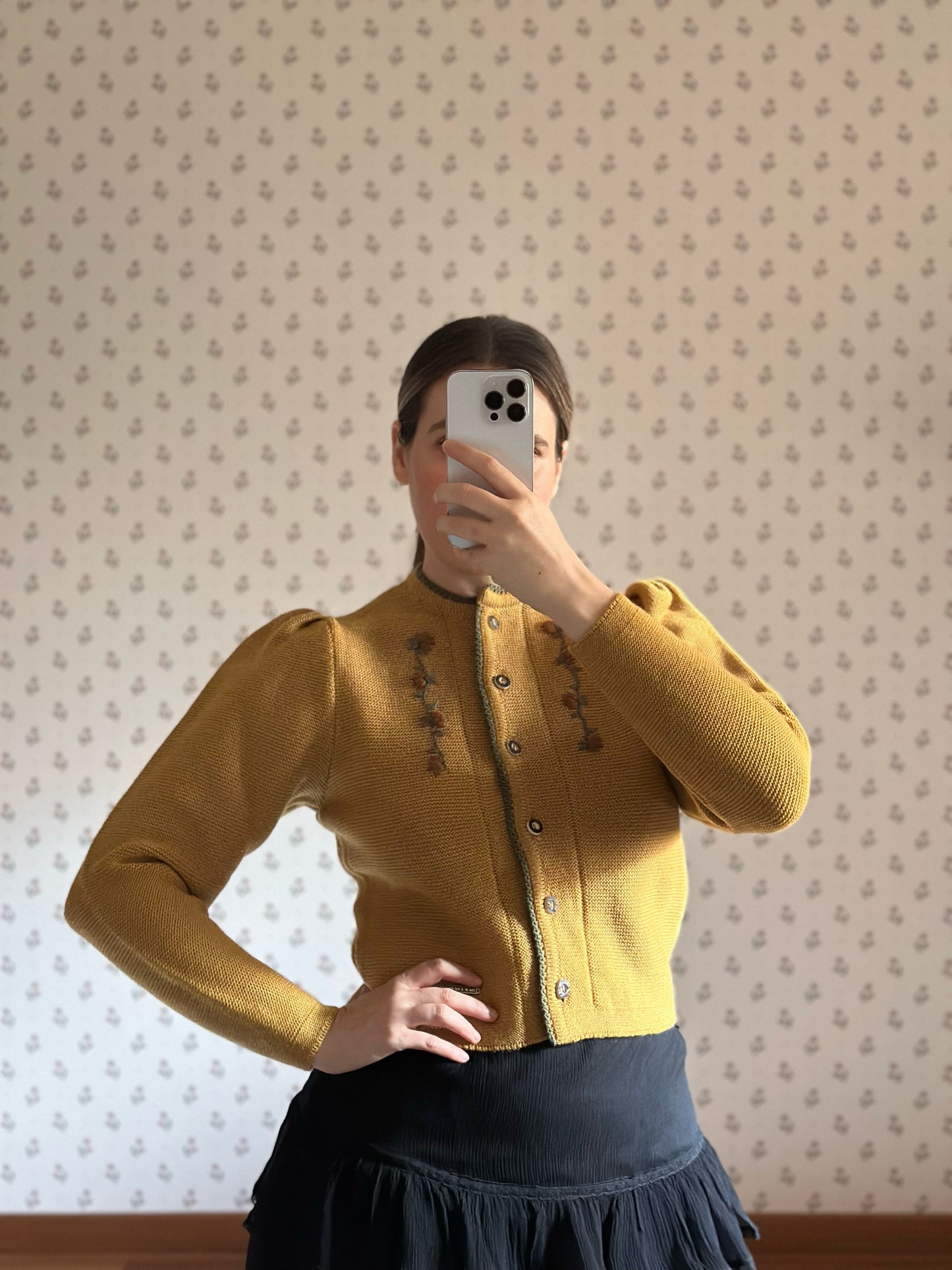 Austrian Yellow Wool Cardigan