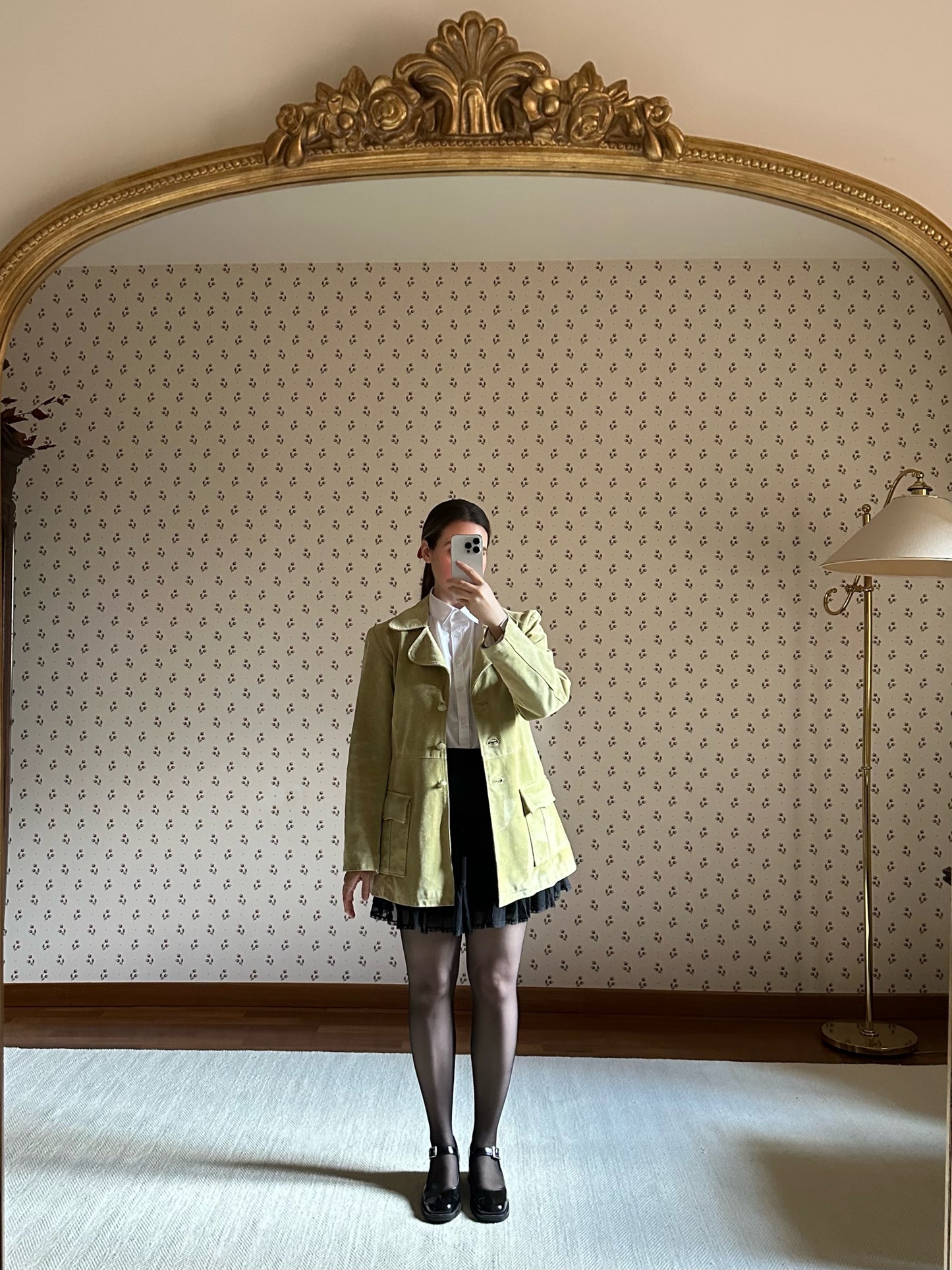 Vintage Pistachio Suede Jacket