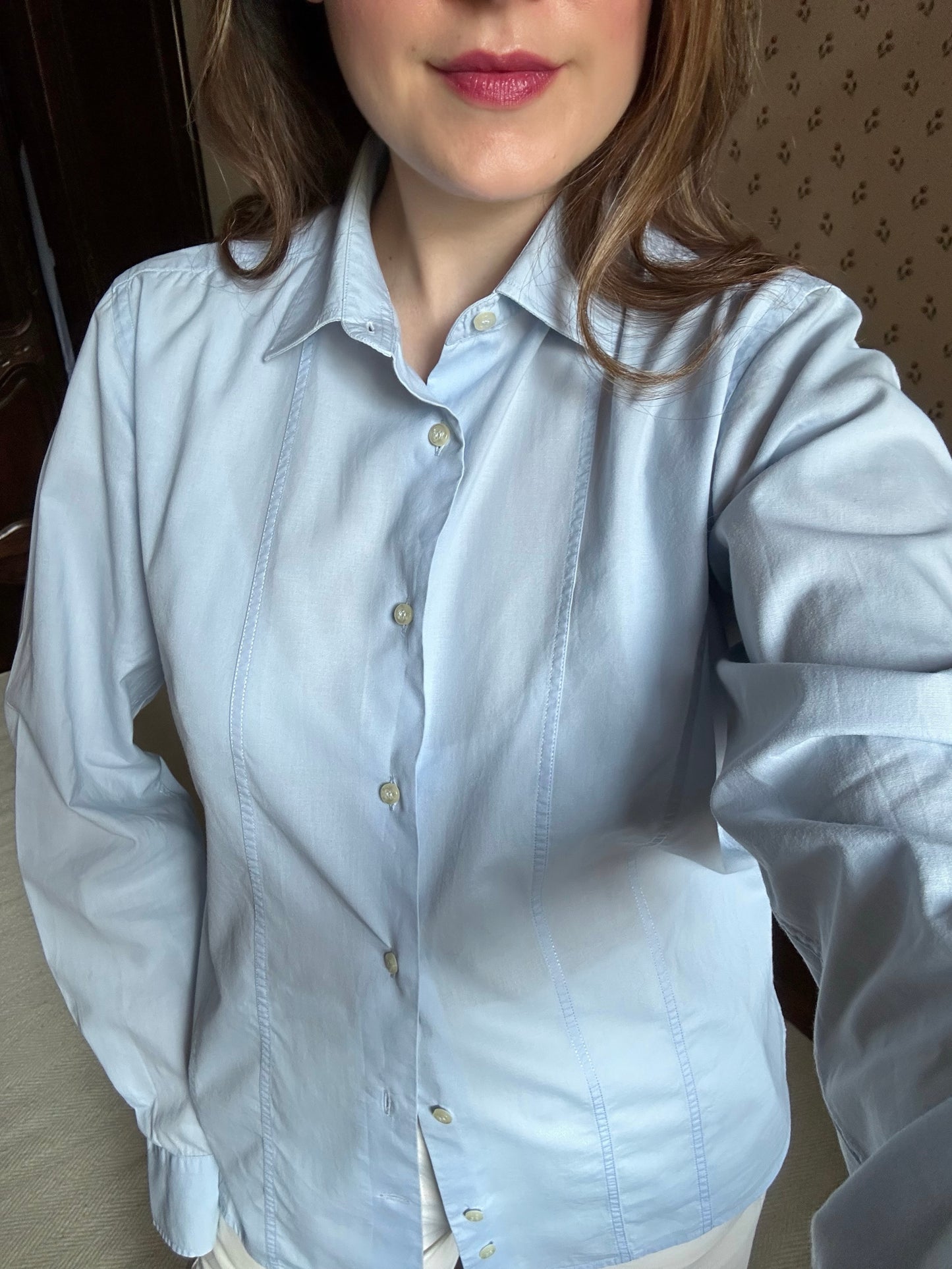 Vintage Light Blue Cotton Shirt