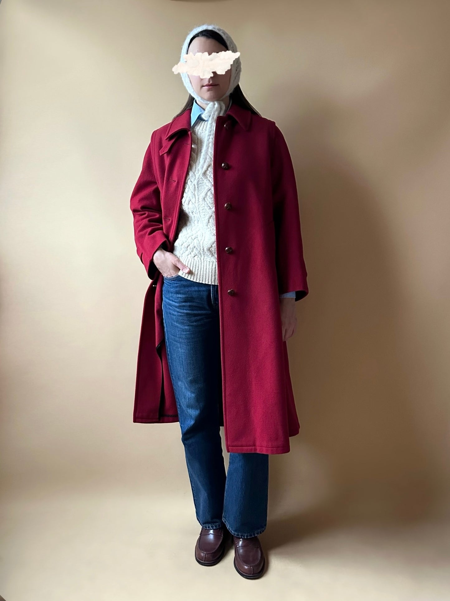 Vintage Red Loden Coat