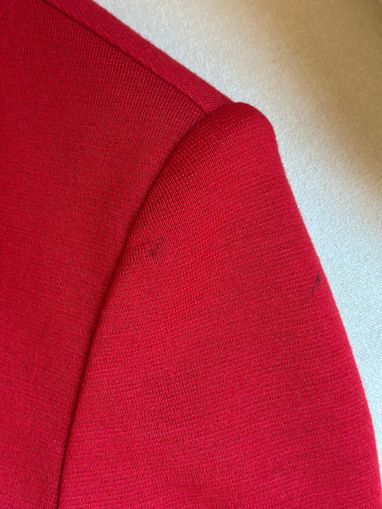 Red Wool Blazer With Golden Buttons