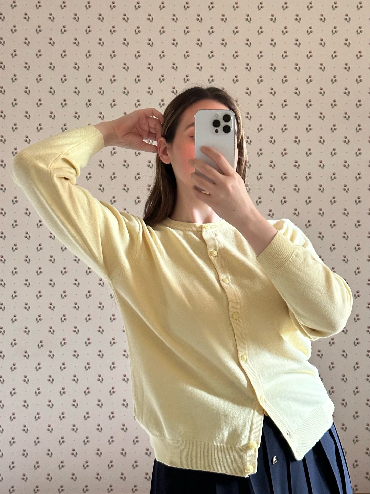 Butter Yellow Wool Cardigan