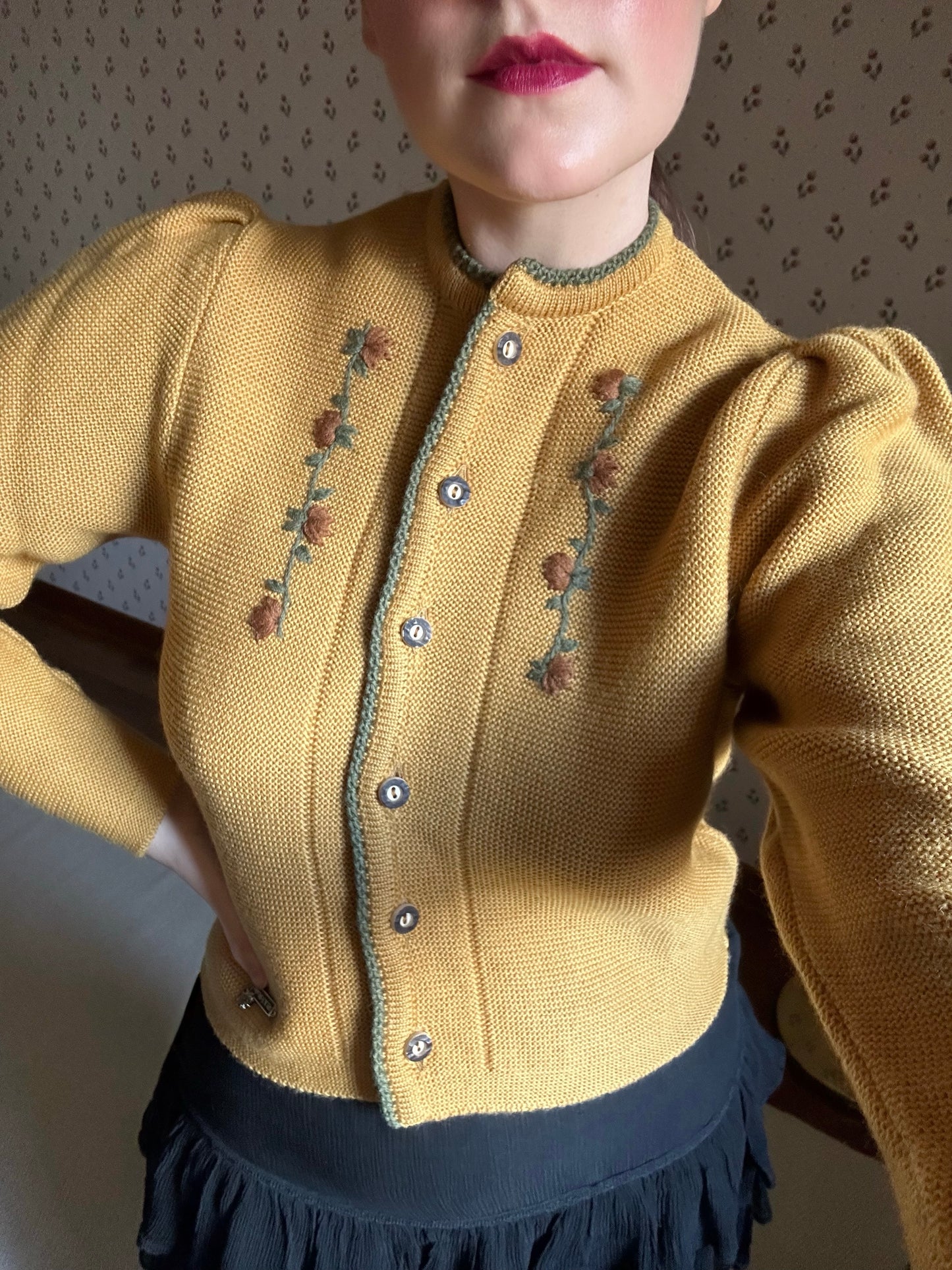 Austrian Yellow Wool Cardigan
