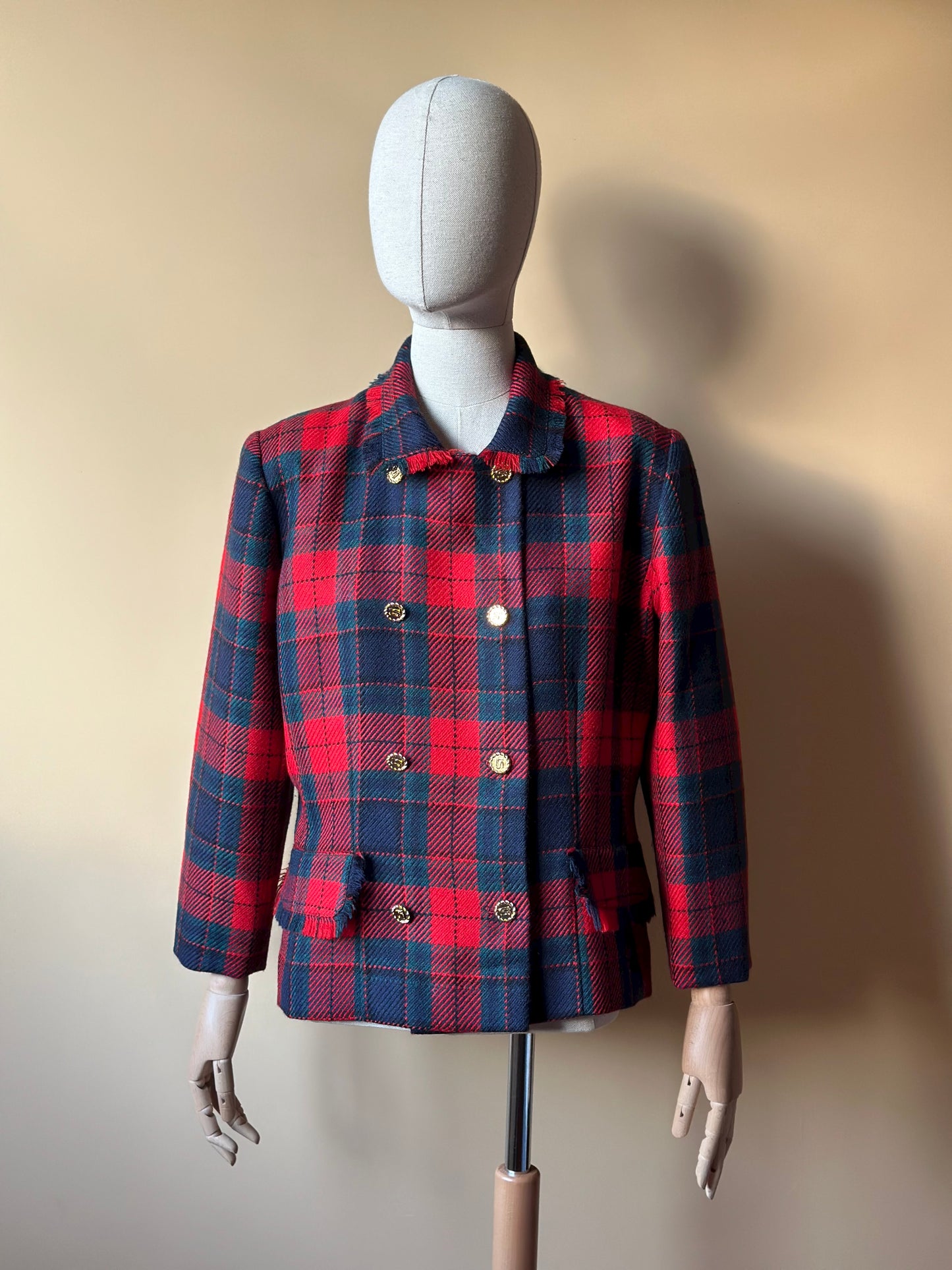 Vintage Luisa Spagnoli Tartan Blazer