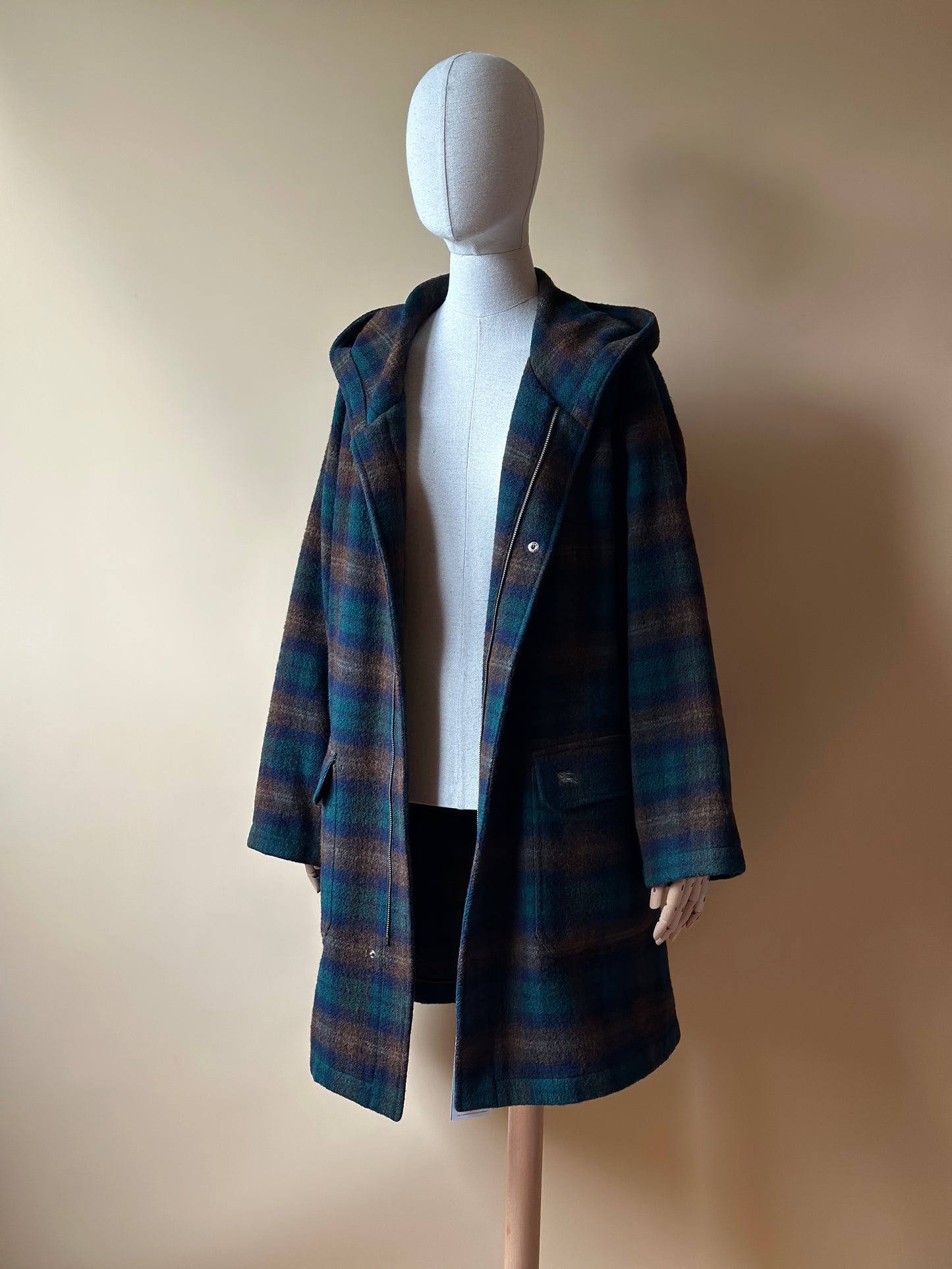 Vintage Burberry Checkered Woolen Coat