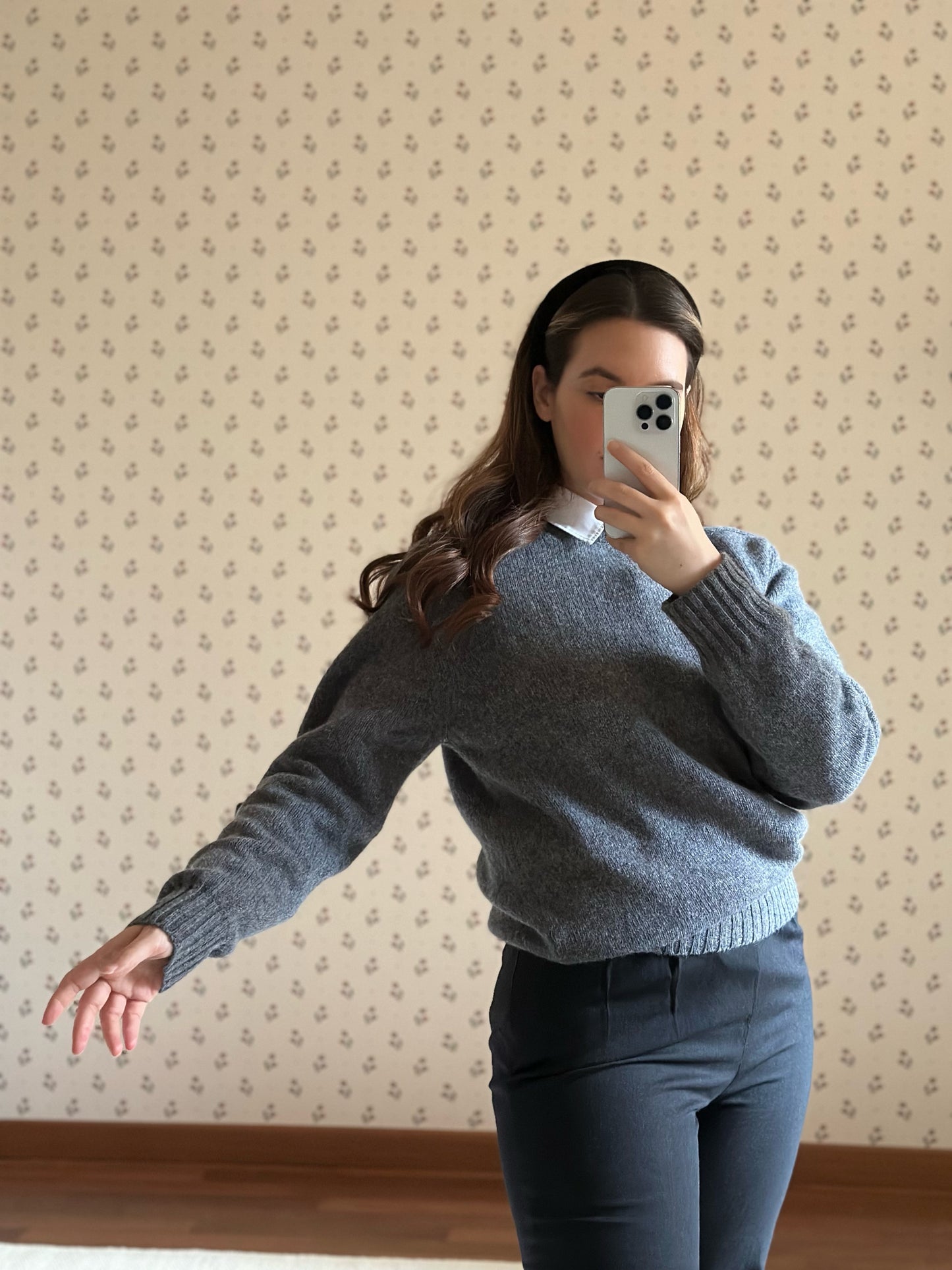 Shetland Wool Gray Sweater
