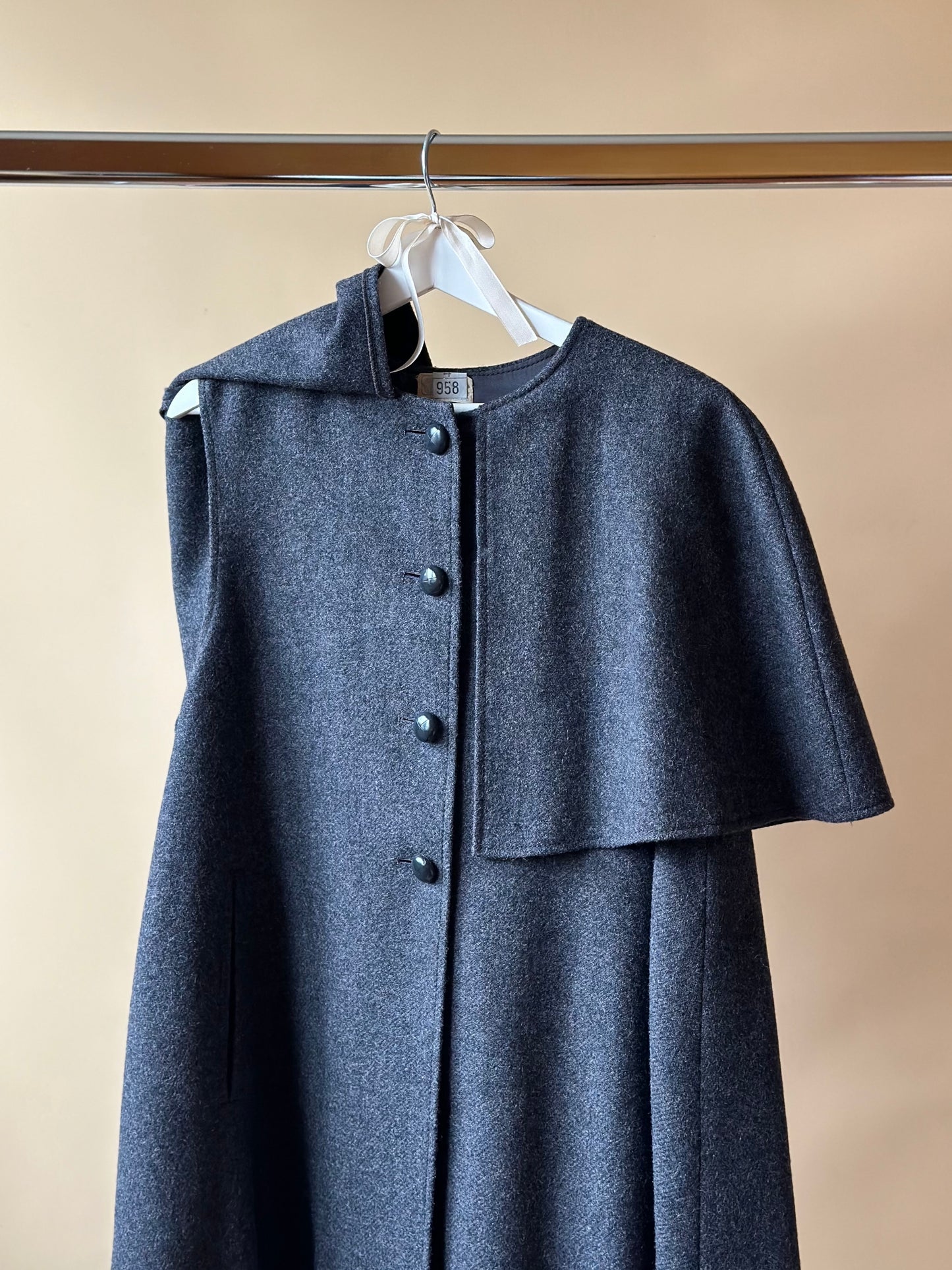 Vintage Gray Cape Loden Coat