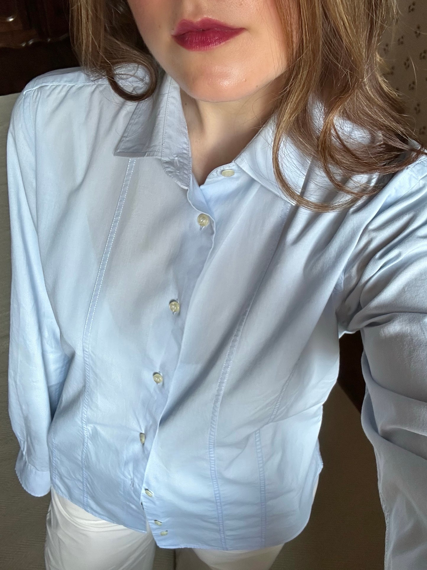 Vintage Light Blue Cotton Shirt