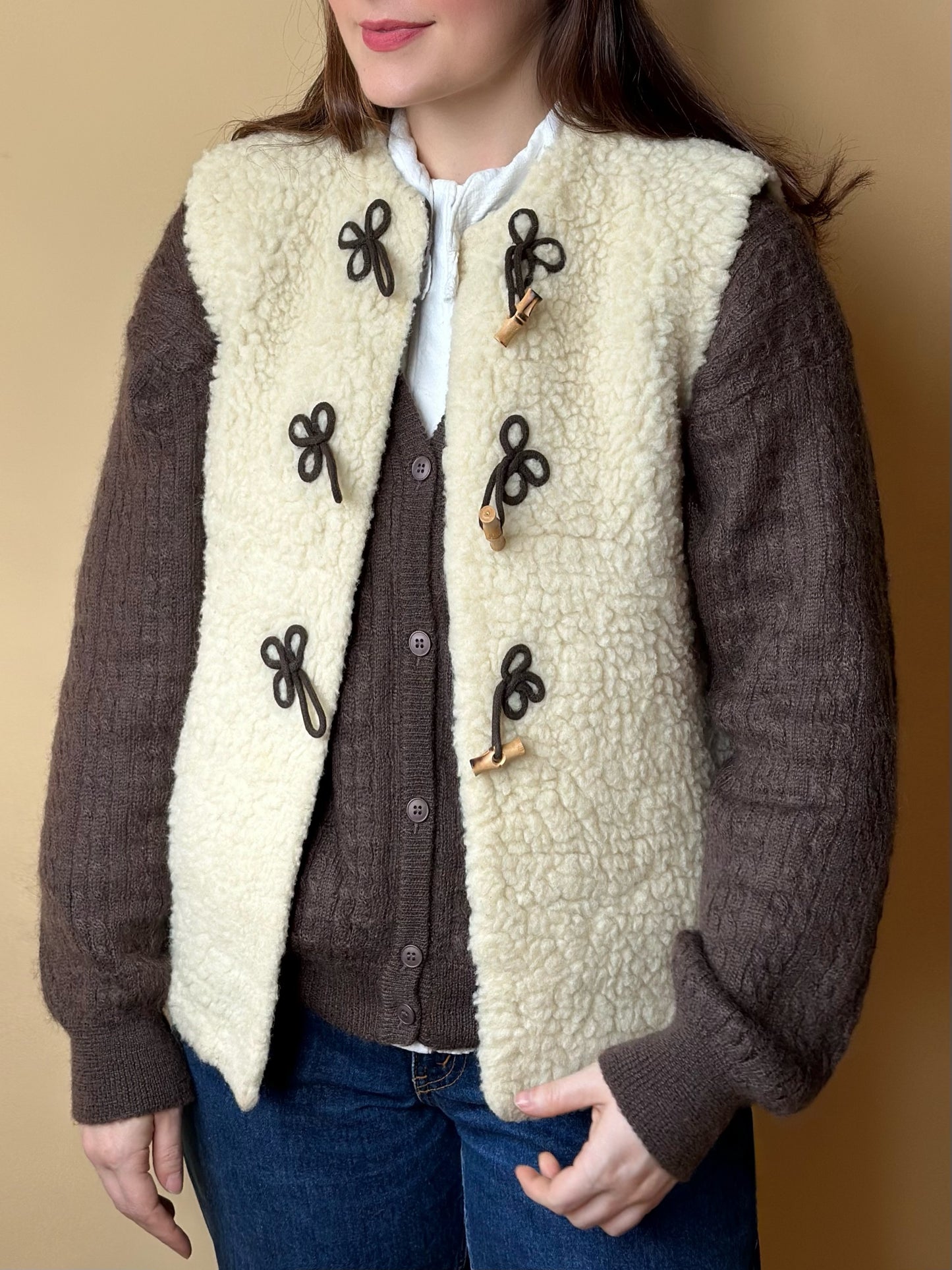 Vintage Faux Shearling Vest
