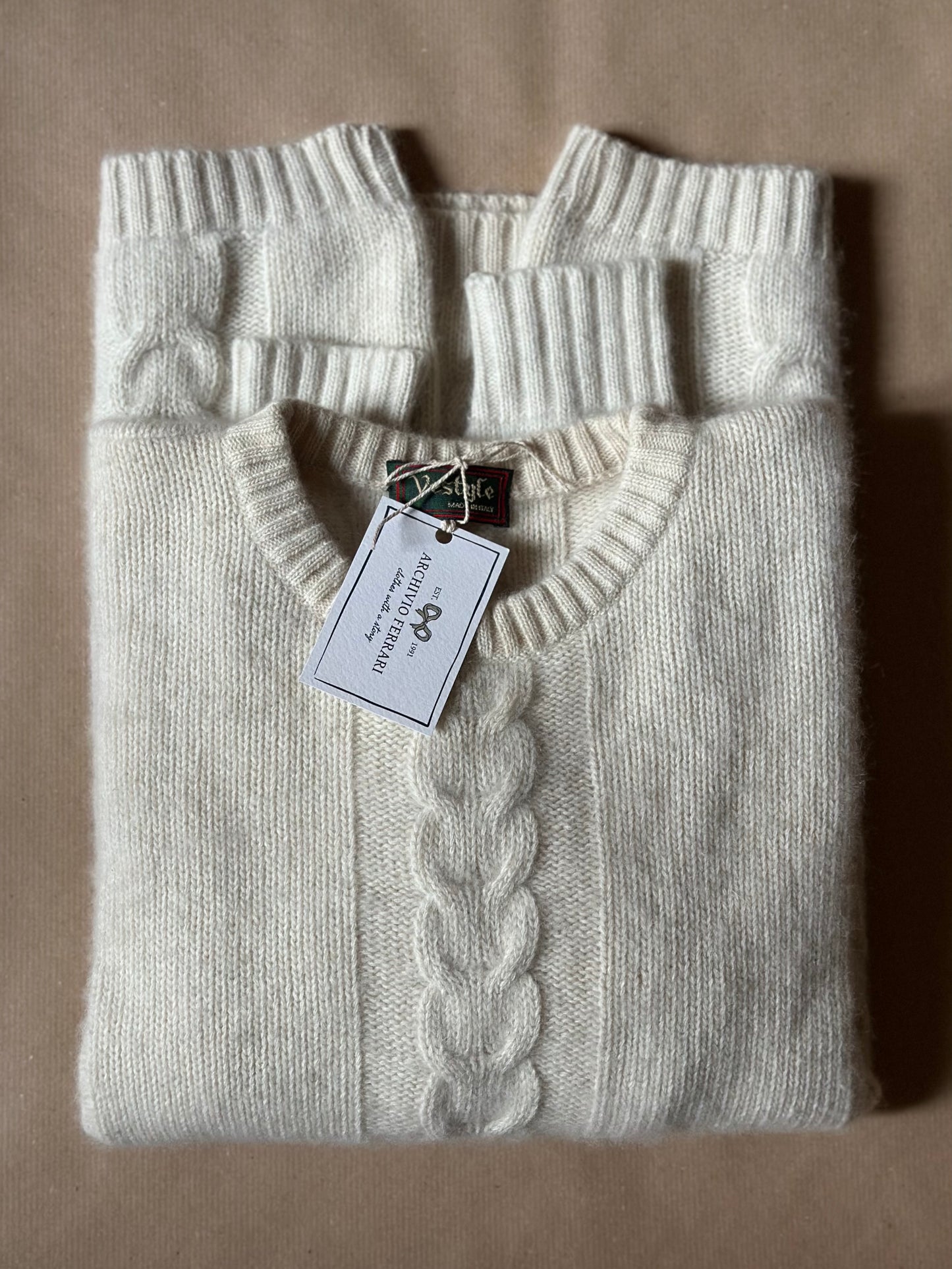 Lambswool & Angora Milk White Sweater