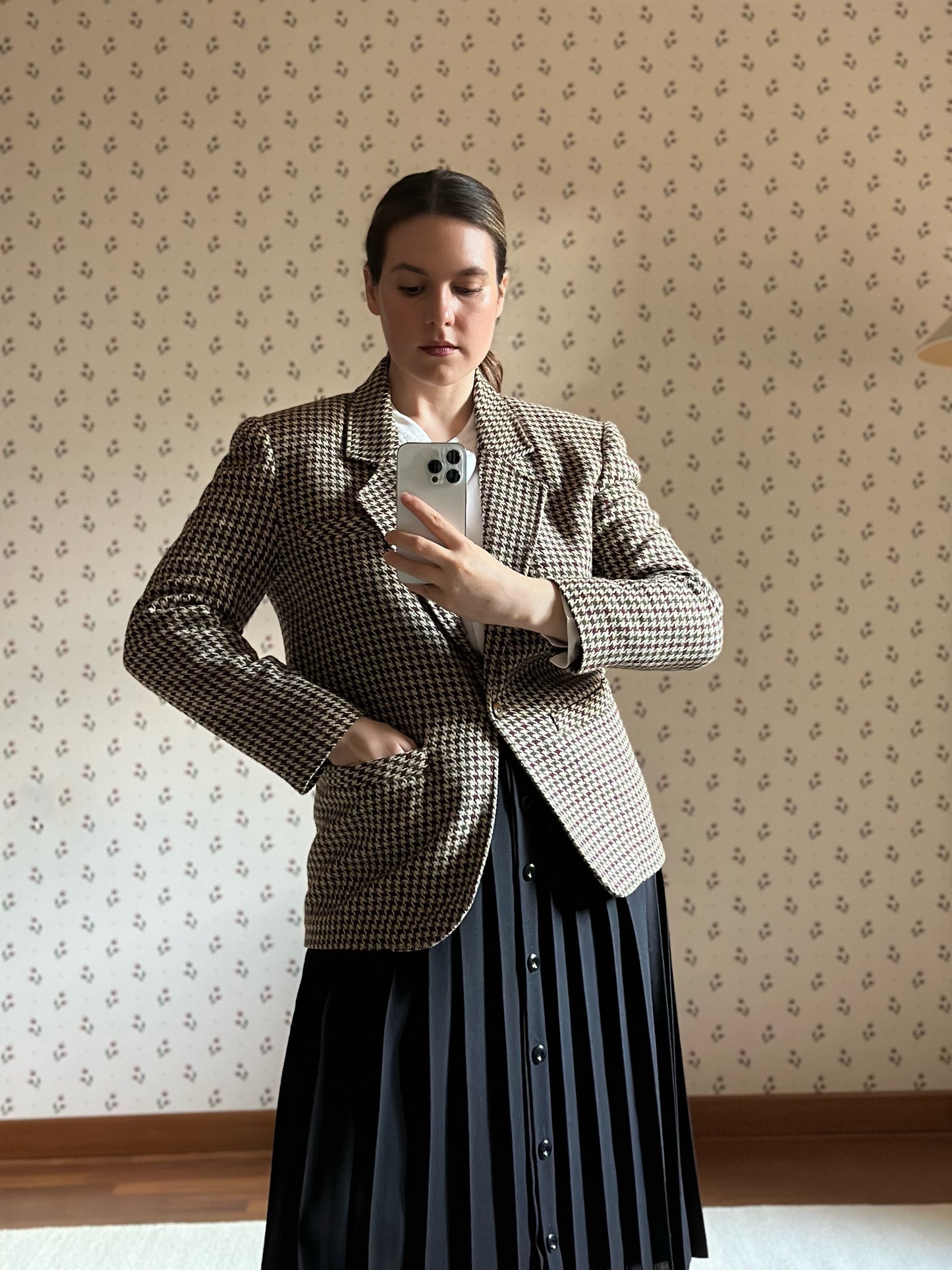 Vintage Pied-de-poule Wool Blazer