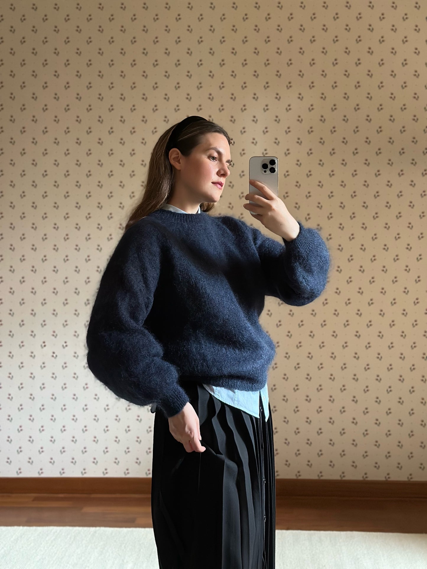 Mohair Navy Blue Sweater