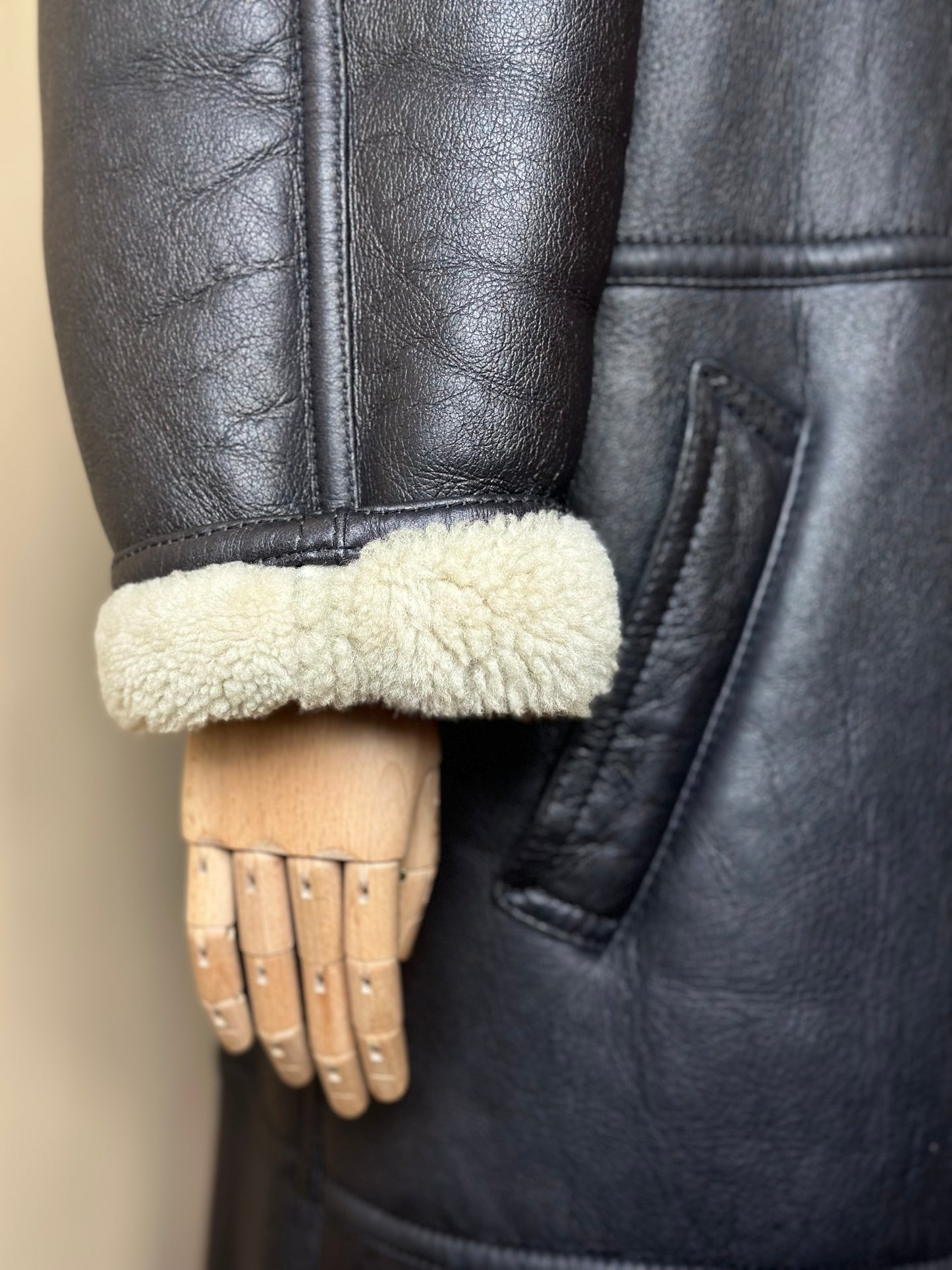 Vintage Max Mara Long Shearling Coat