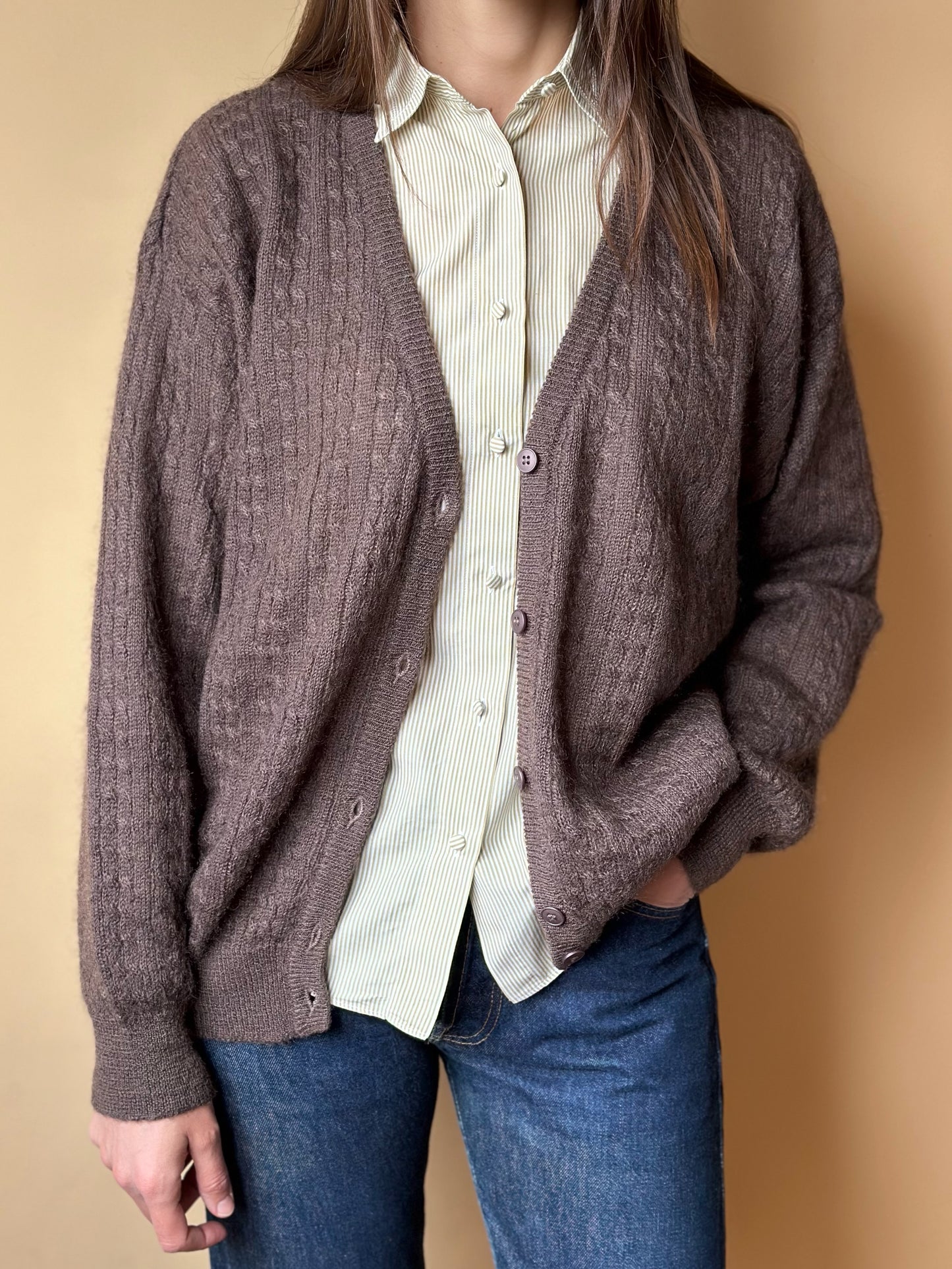 Vintage Chestnut Brown Cardigan