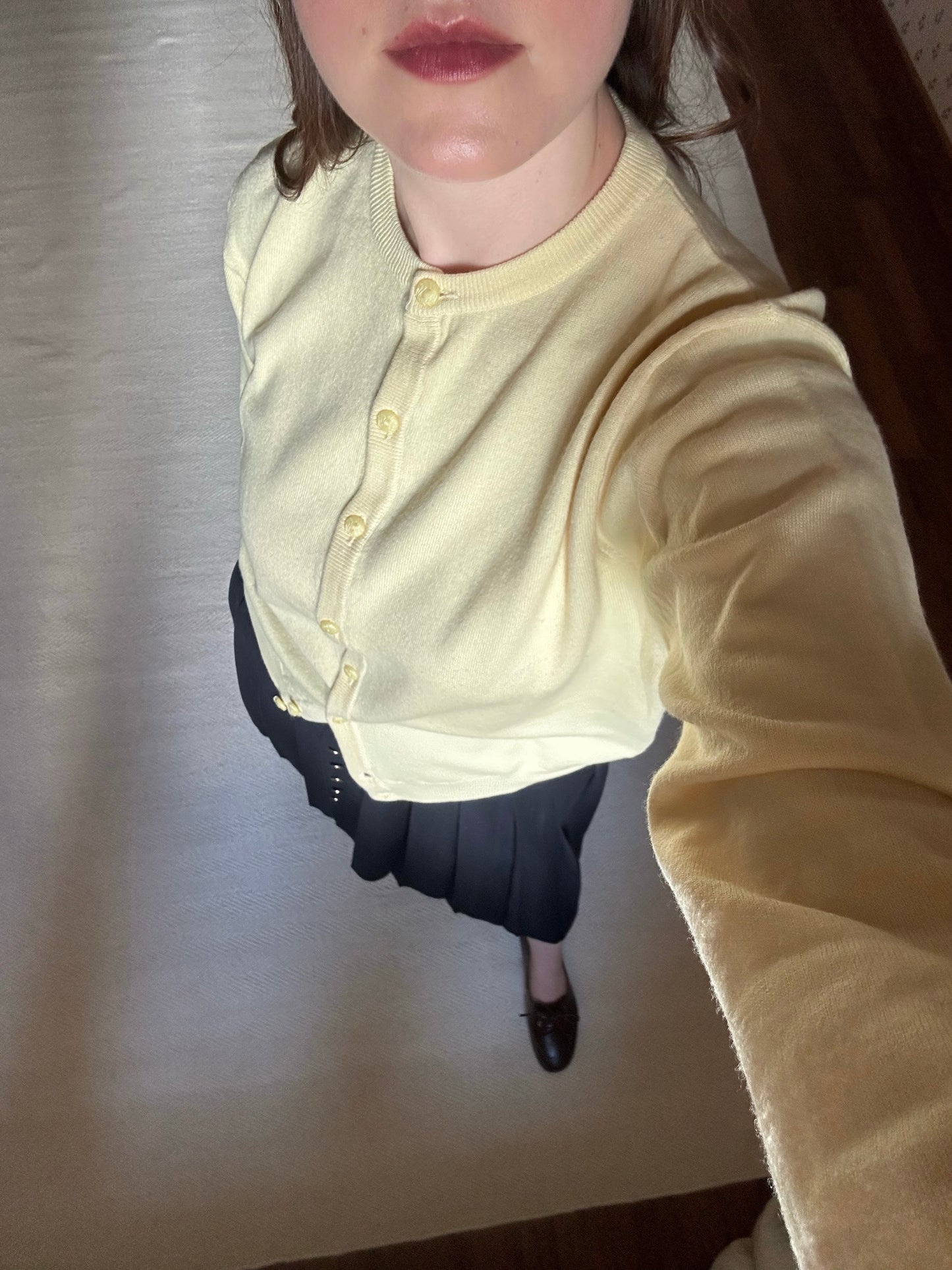 Butter Yellow Wool Cardigan
