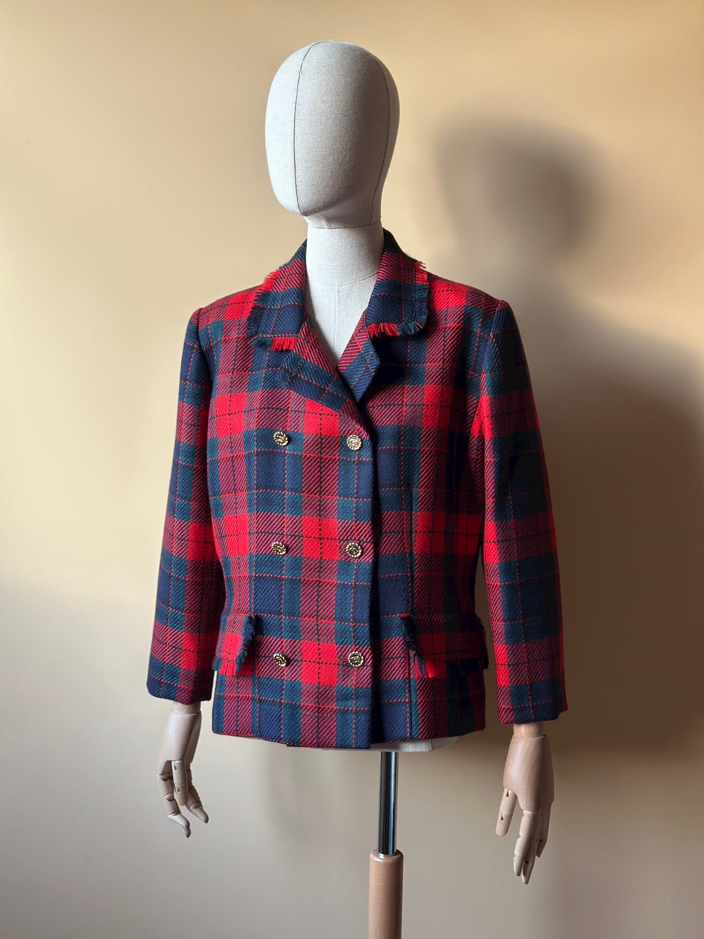 Vintage Luisa Spagnoli Tartan Blazer