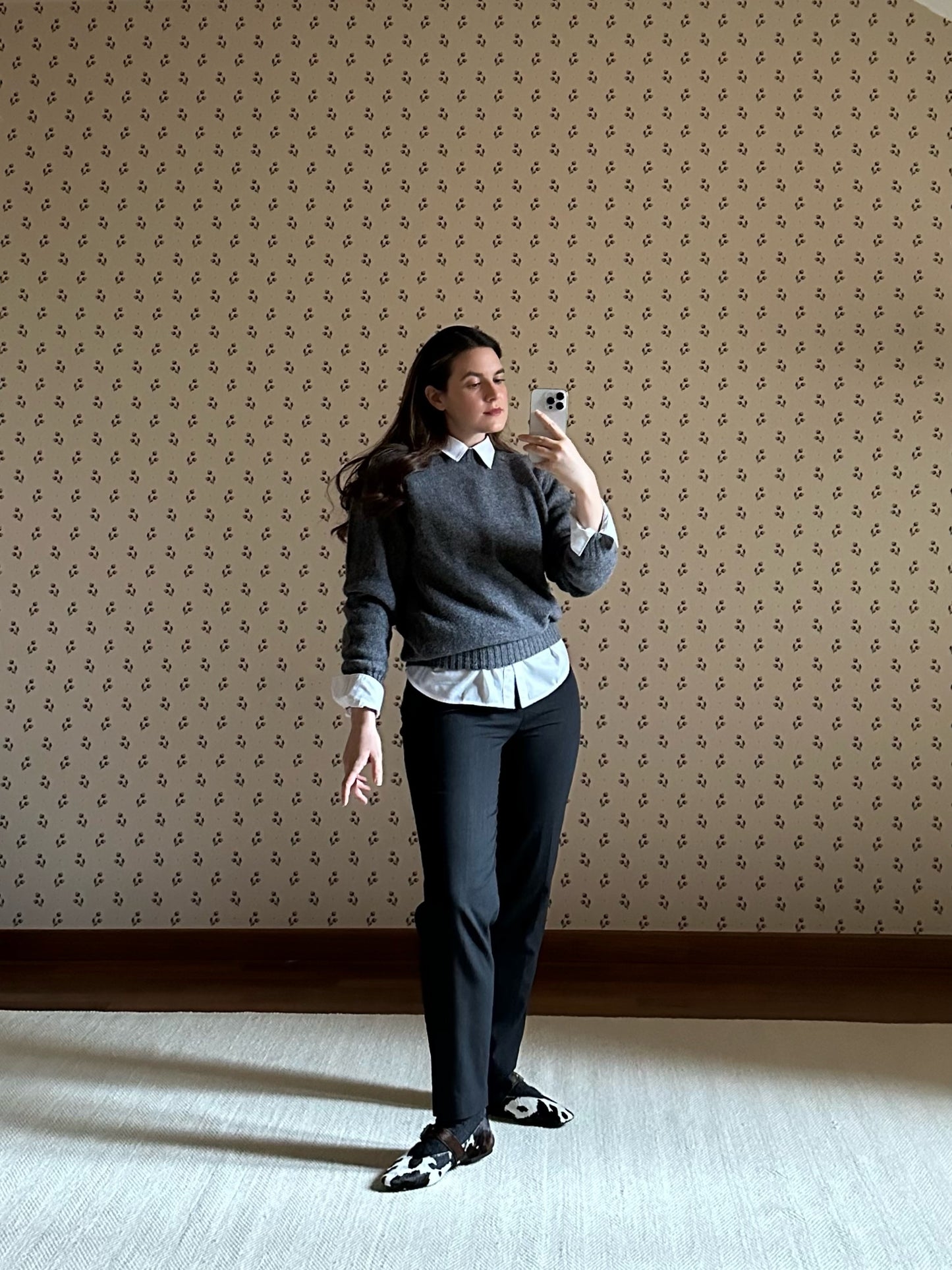 Shetland Wool Gray Sweater