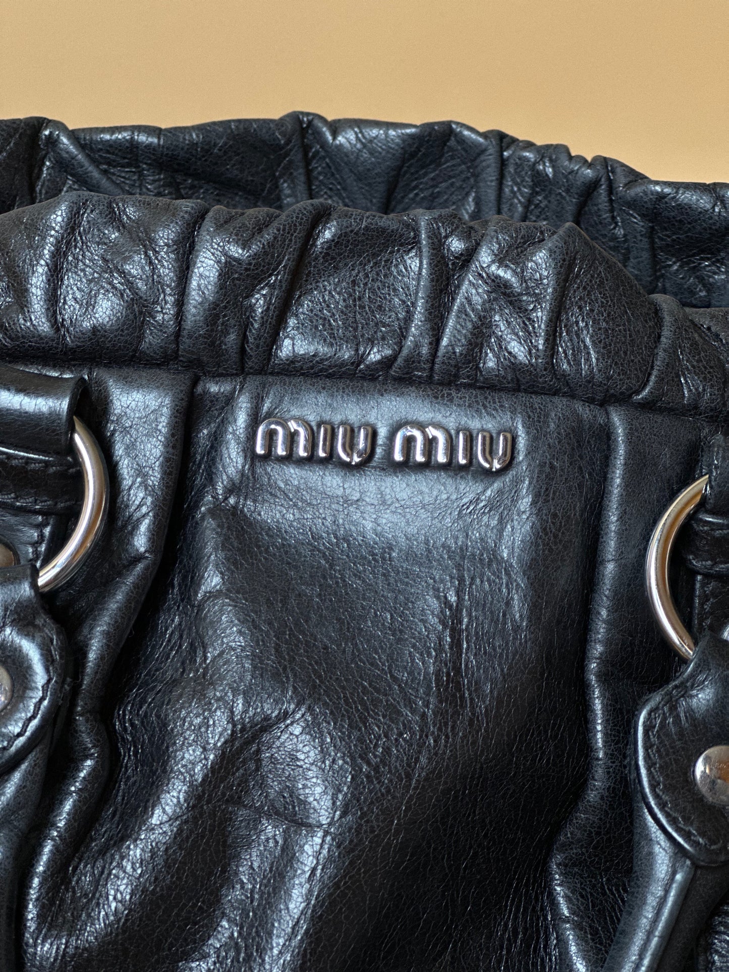 Miu Miu Vitello Lux Shopping Tote