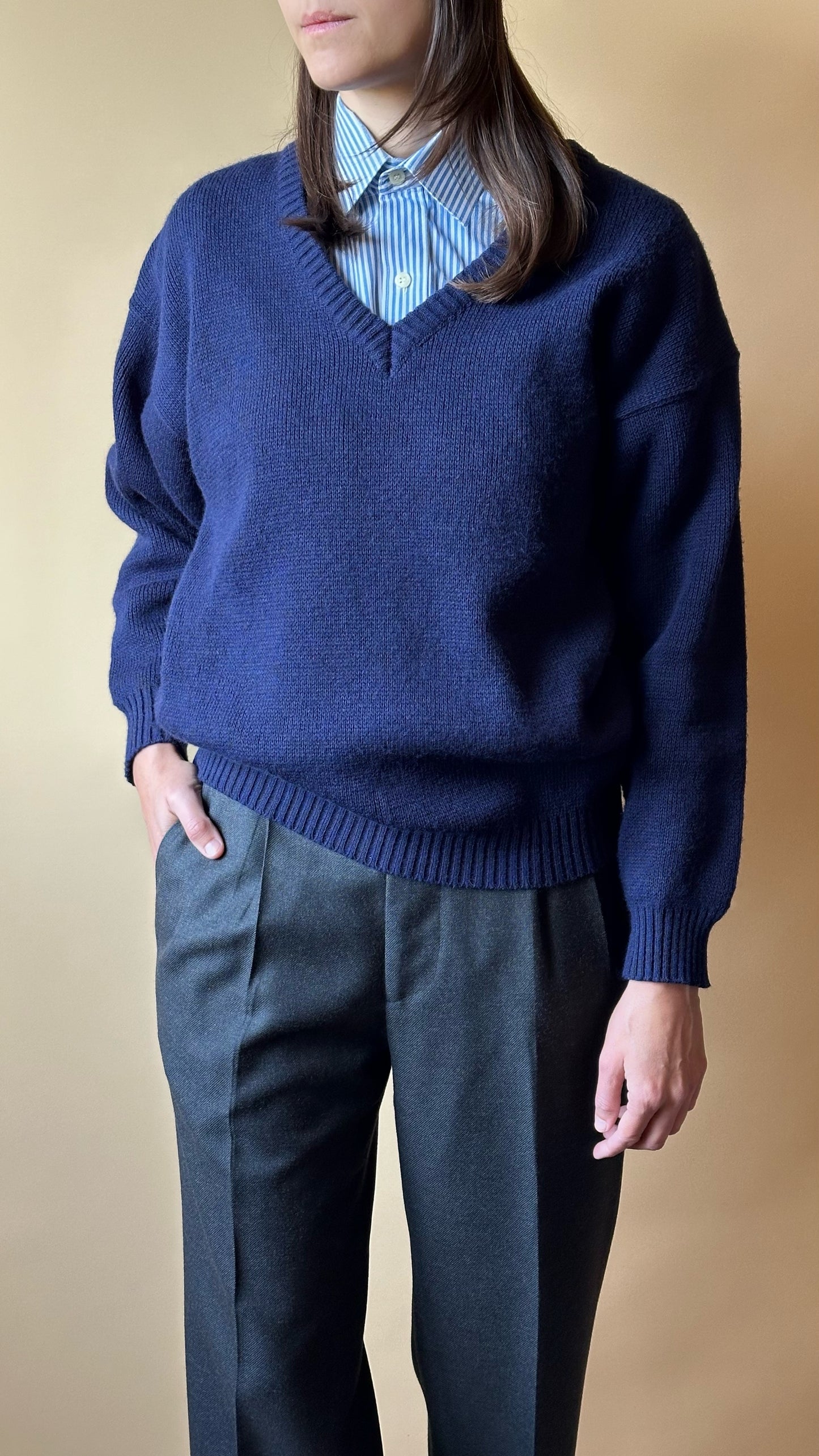 Vintage Blue Woolen Sweater