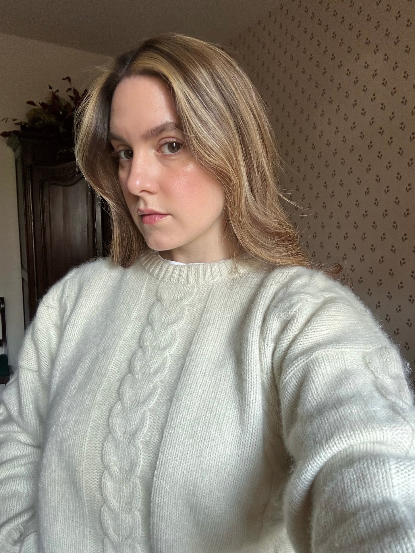 Lambswool & Angora Milk White Sweater