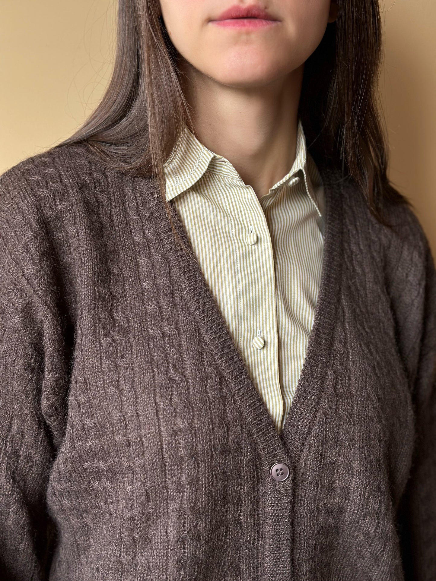 Vintage Chestnut Brown Cardigan