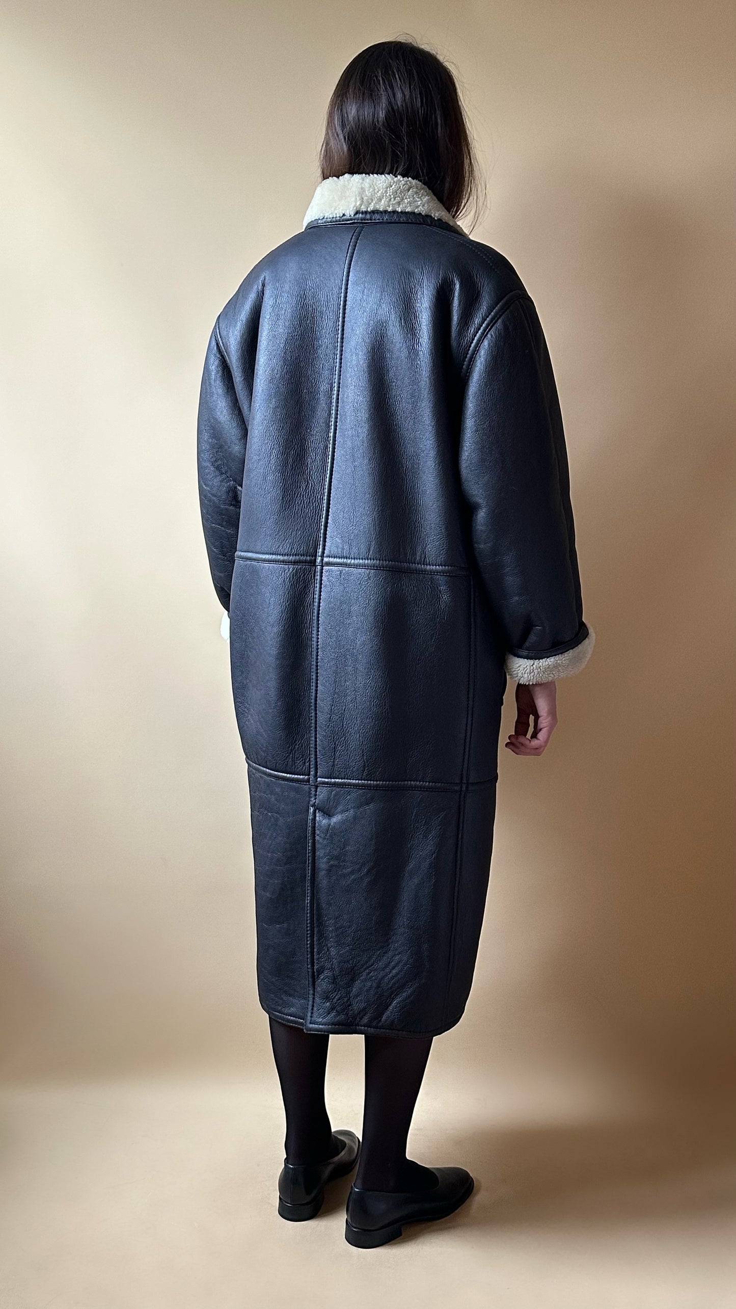 Vintage Max Mara Long Shearling Coat