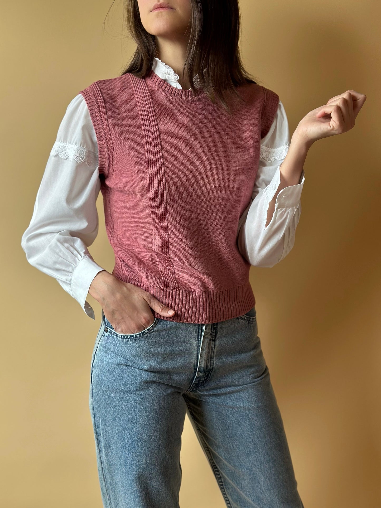 Vintage Christian Dior Dust Pink Vest